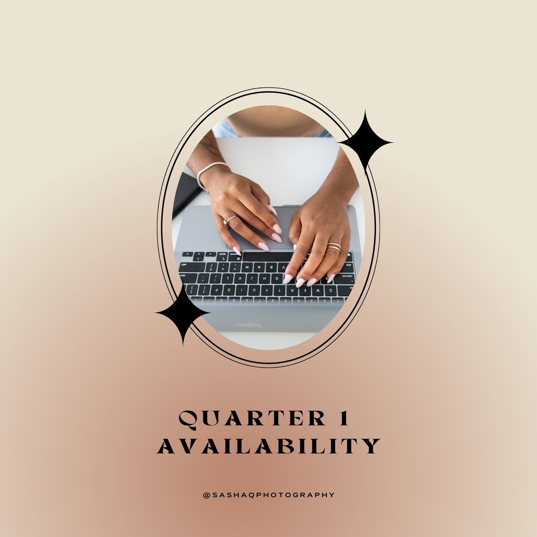 ✨ Ready to kick off 2025 with fresh memories? My Q1 availability is officially open! Whether you&rsquo;re planning family portraits, branding sessions, or personal milestones, let&rsquo;s create something beautiful together. 🎉

📅 January &ndash; Ma
