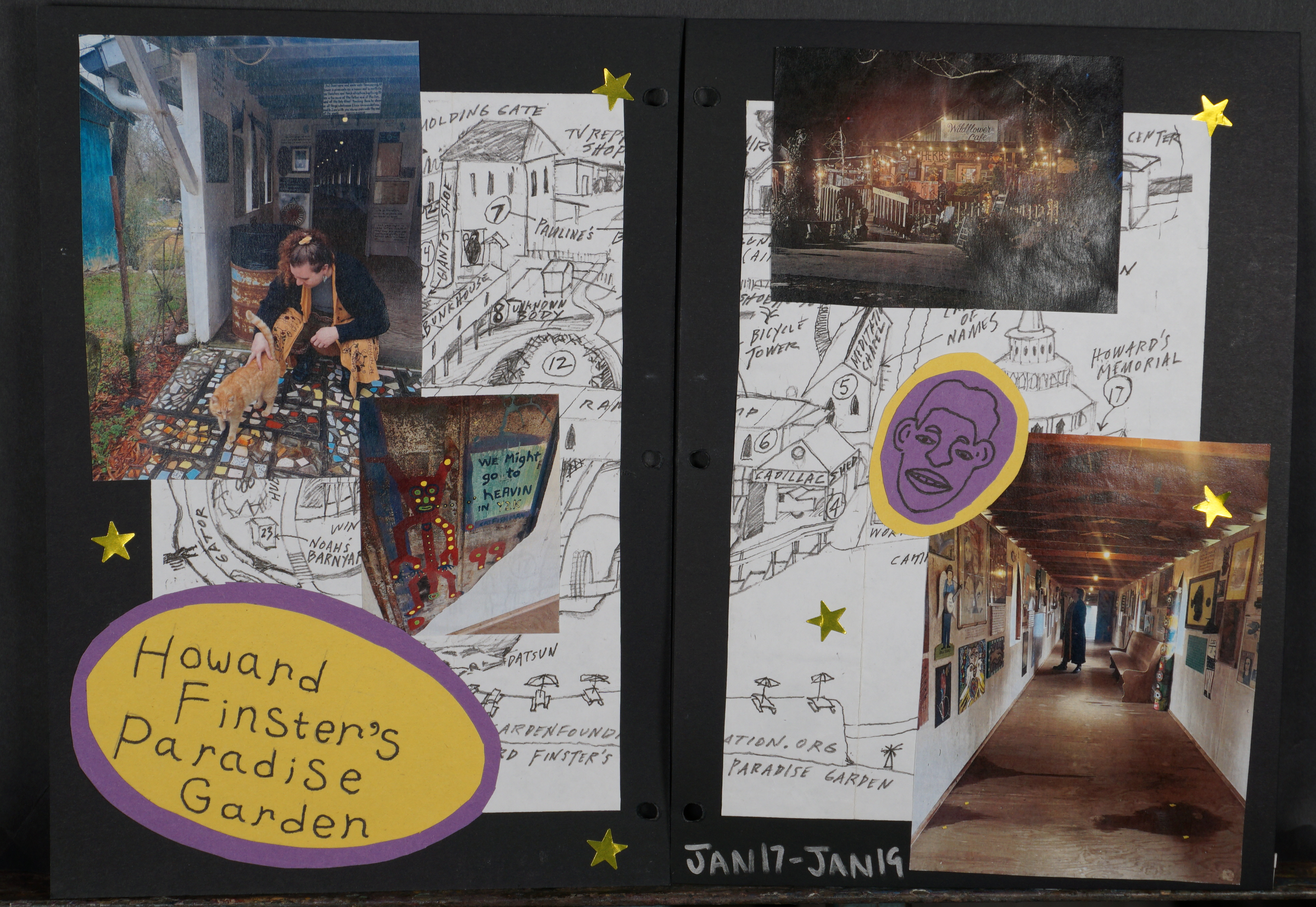 Howard Finster's Paradise Garden (2025 Scrapbook 6 & 7) - February 2025