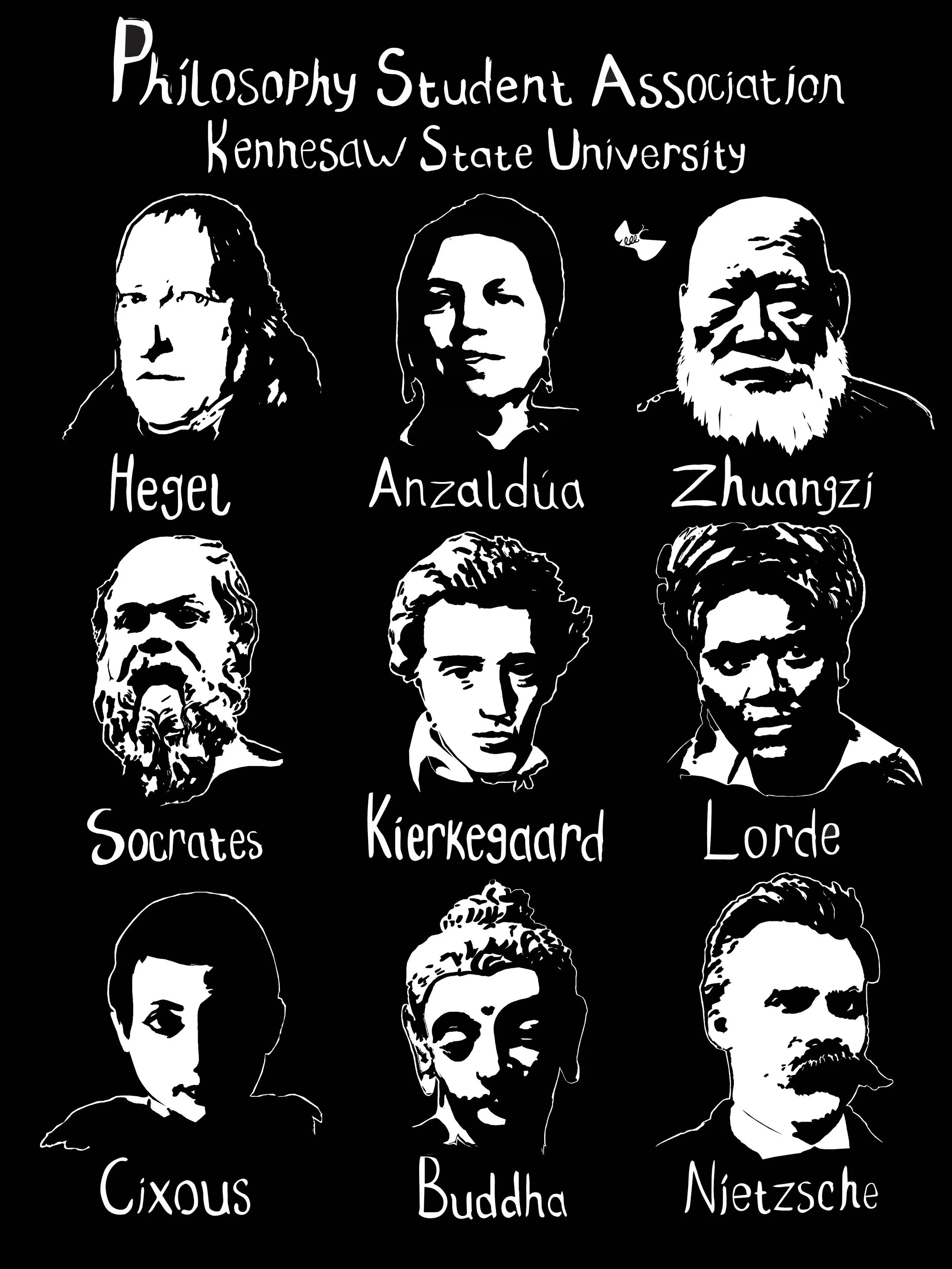 Philosophy Student Association Shirt Design in Black - March 2024