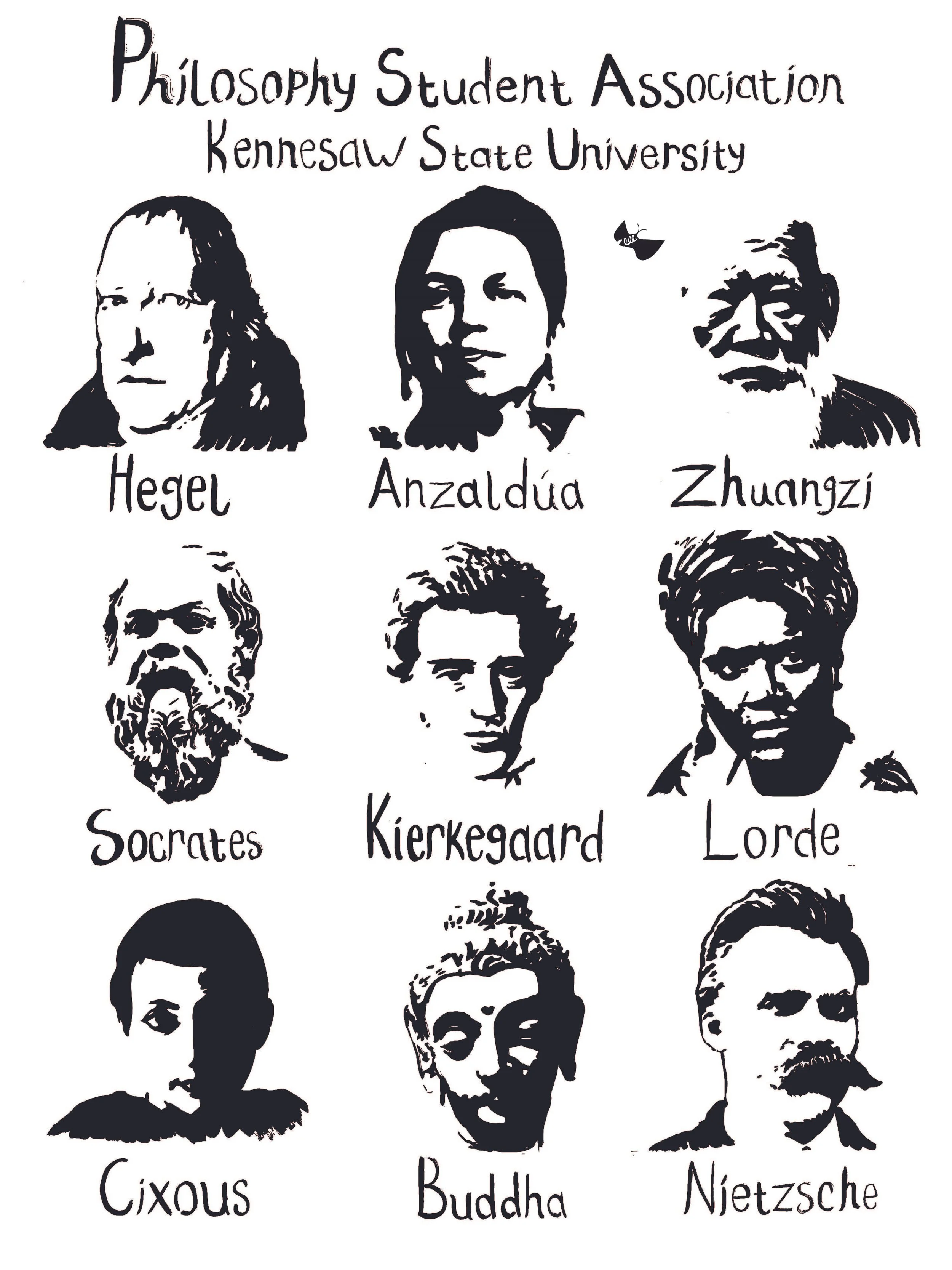 Philosophy Student Association Shirt Design in White - March 2024