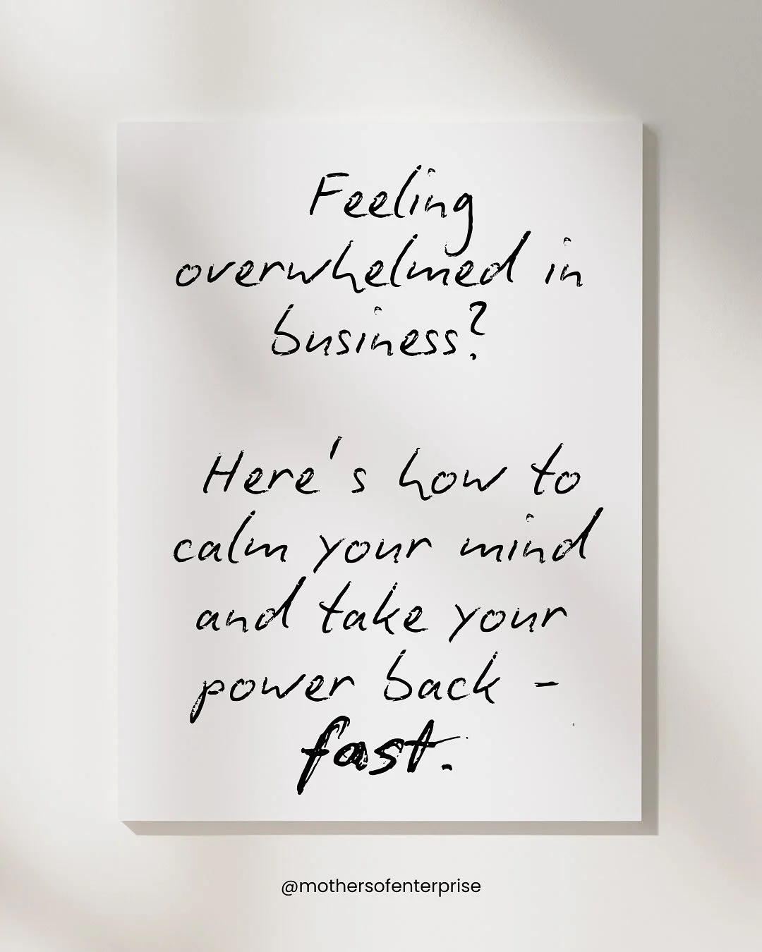 Your peace is your power.

When you learn to self-regulate - to calm your emotions in the middle of chaos - everything changes.

No more spiraling after a slow week.

No more losing confidence over one unhappy client.

No more burnout from emotional 