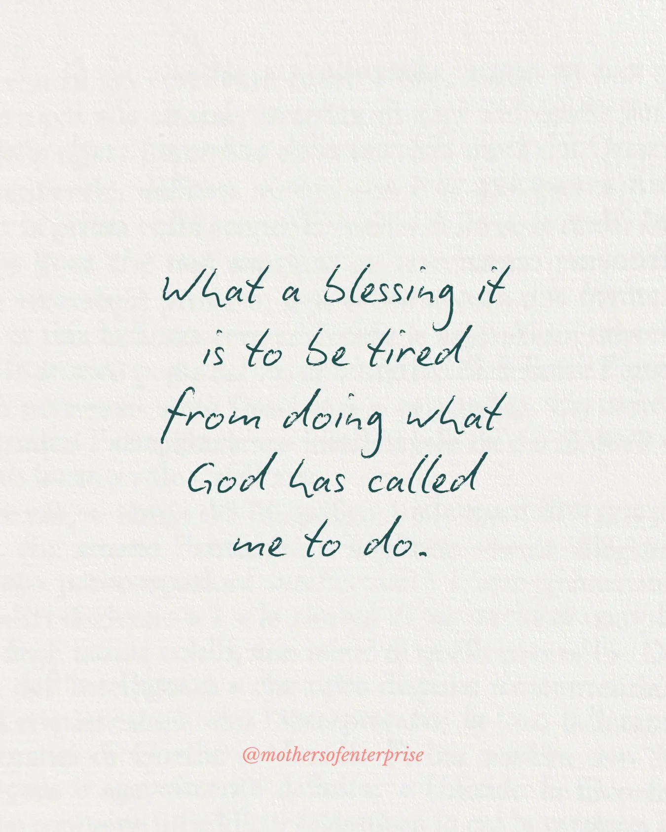 Some seasons are genuinely full. Three girls, a home to run, a business to build, a calling that doesn't clock off.

But there is something so different about being tired from this than from the life I used to live.

The one where I was exhausted and