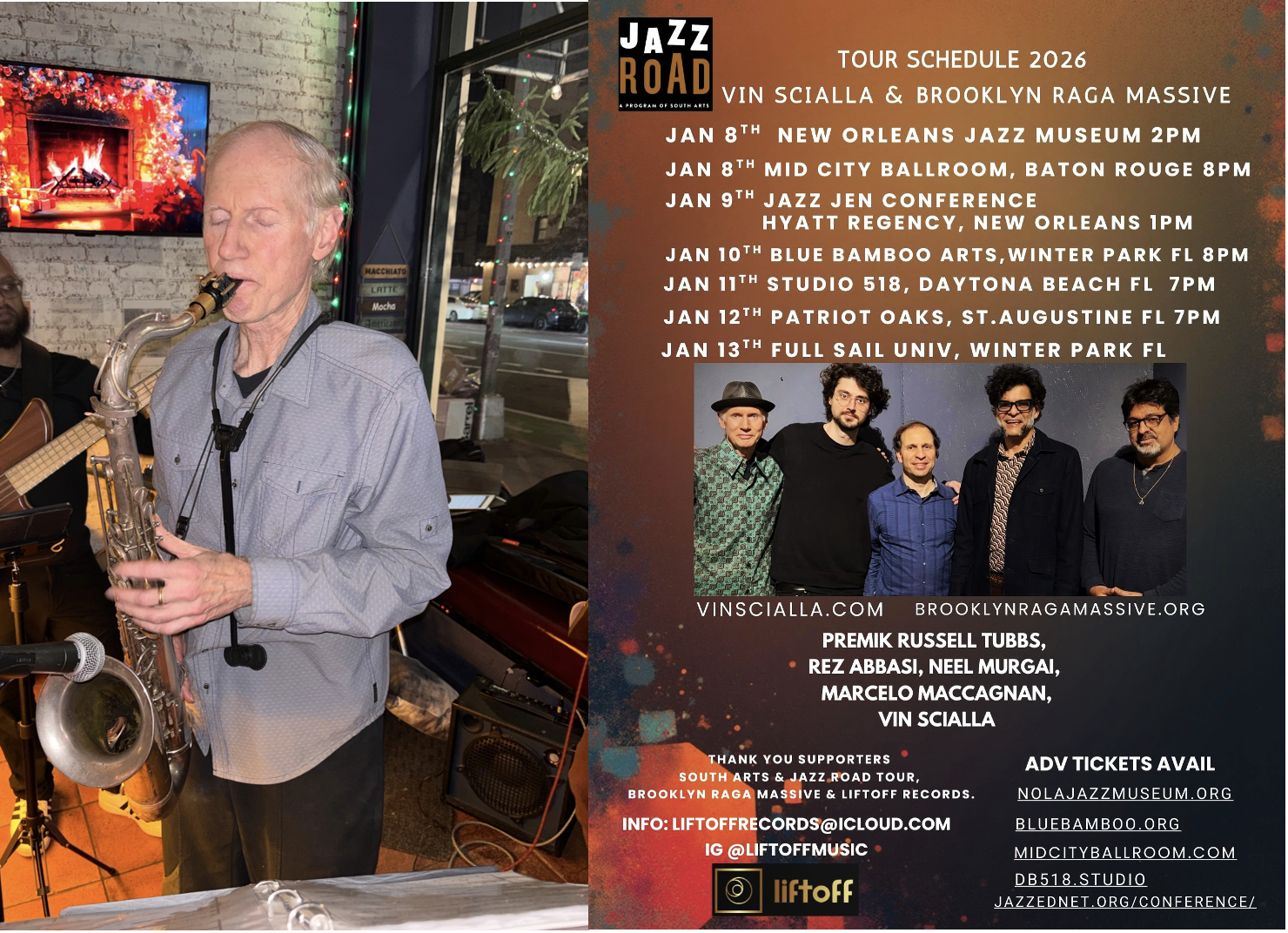 Premik Russell Tubbs Tours with Brooklyn Raga Massive