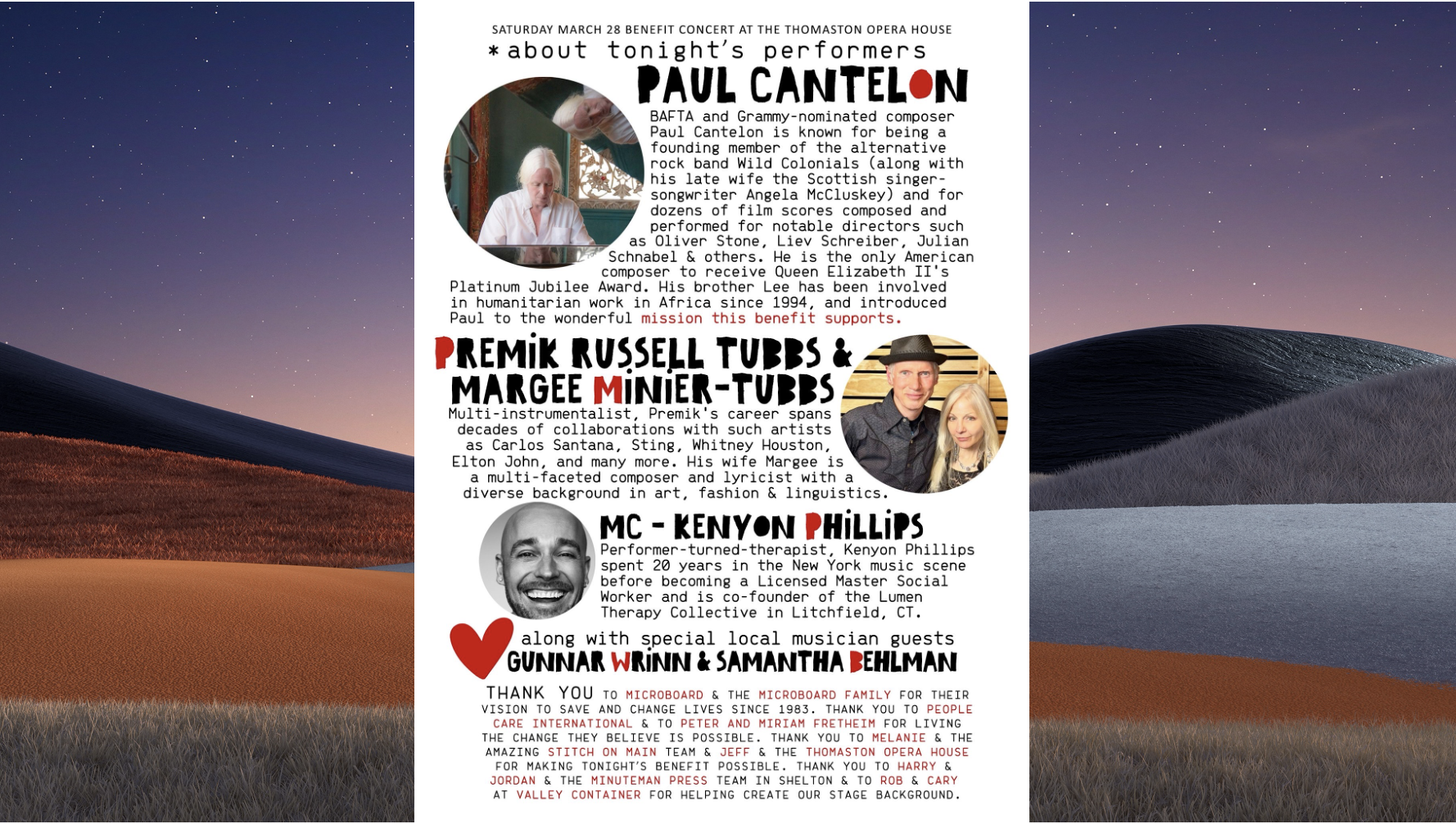 Premik Russell Tubbs & pianist Paul Cantelon at The Thomaston Opera House in CT