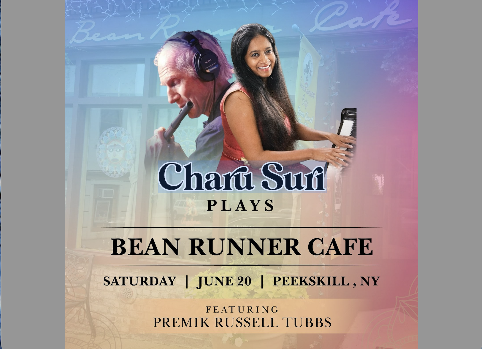 Charu Suri @The BeanRunner Café with Premik Russell Tubbs