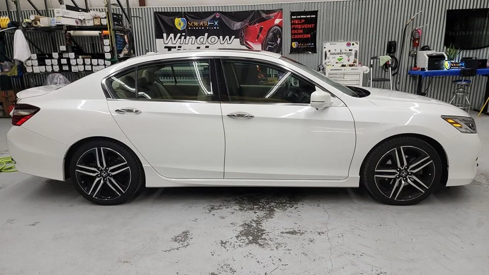 2017 Honda Accord
Tinted with SolarFX CarbonFX Window Film 
20% sides and back
Before and after: