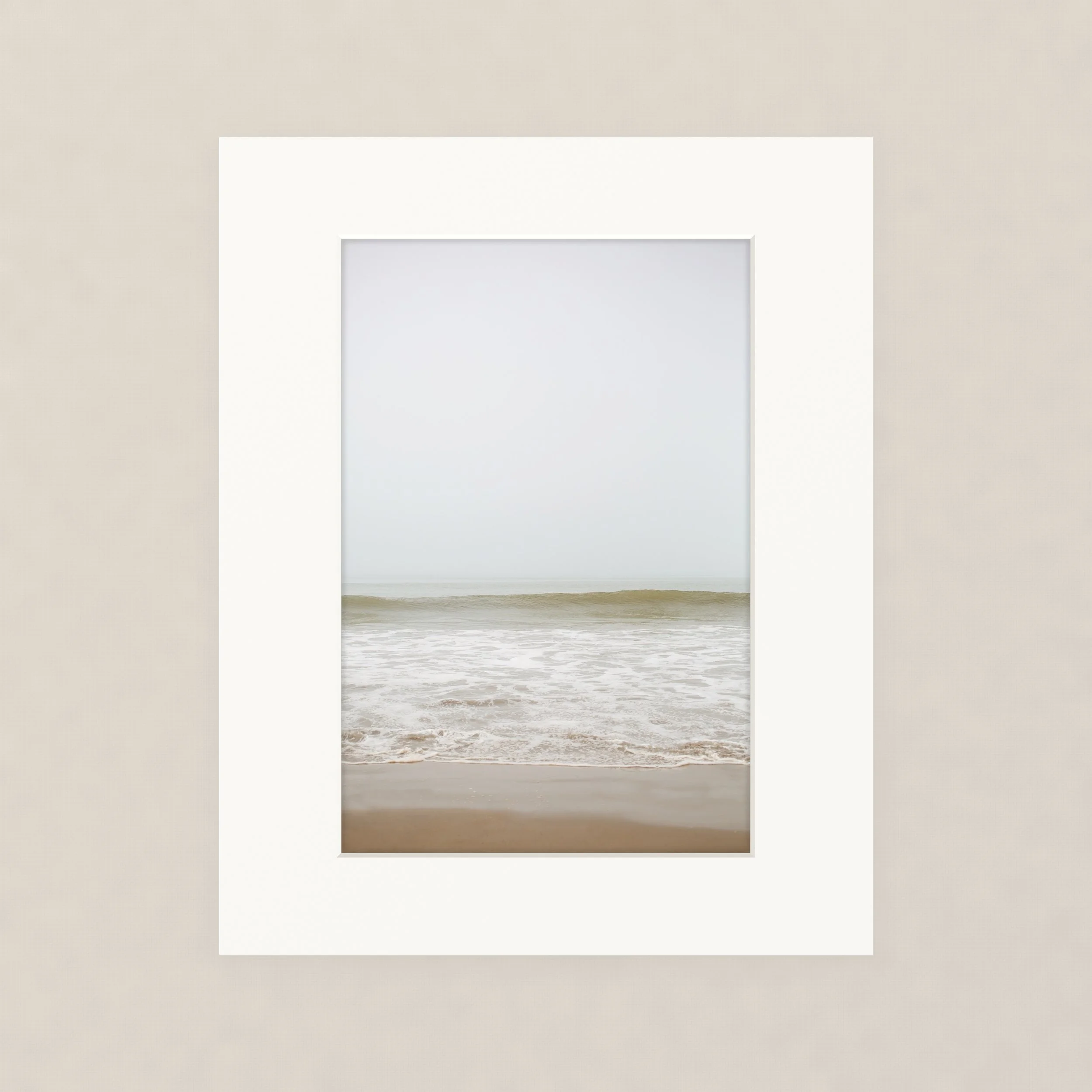Santa Barara fine art photography prints:  An abstract artwork featuring a beach scene with water, sand in a minimalist style.