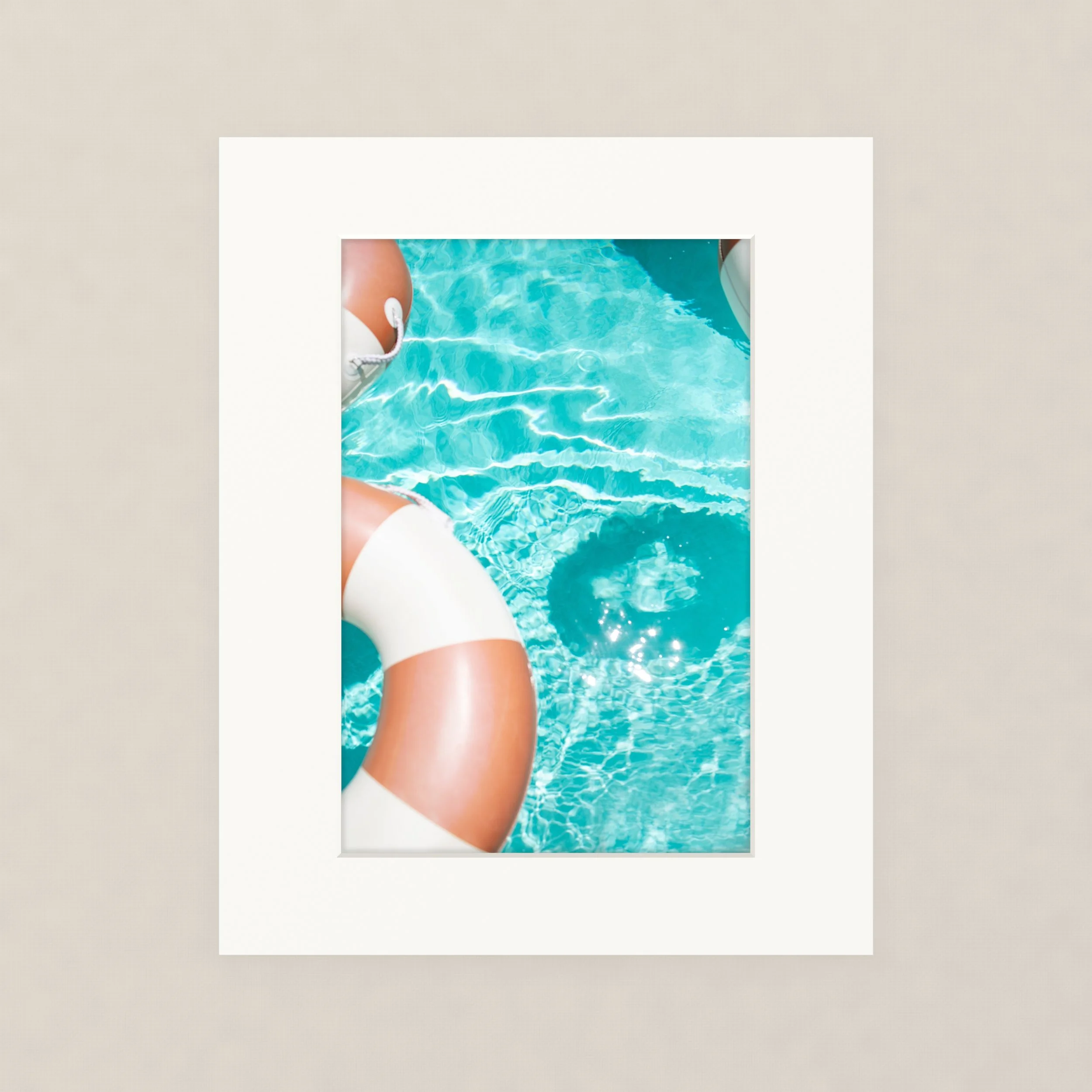 Santa Barara fine art photography prints:  Pool floats in sparkling water