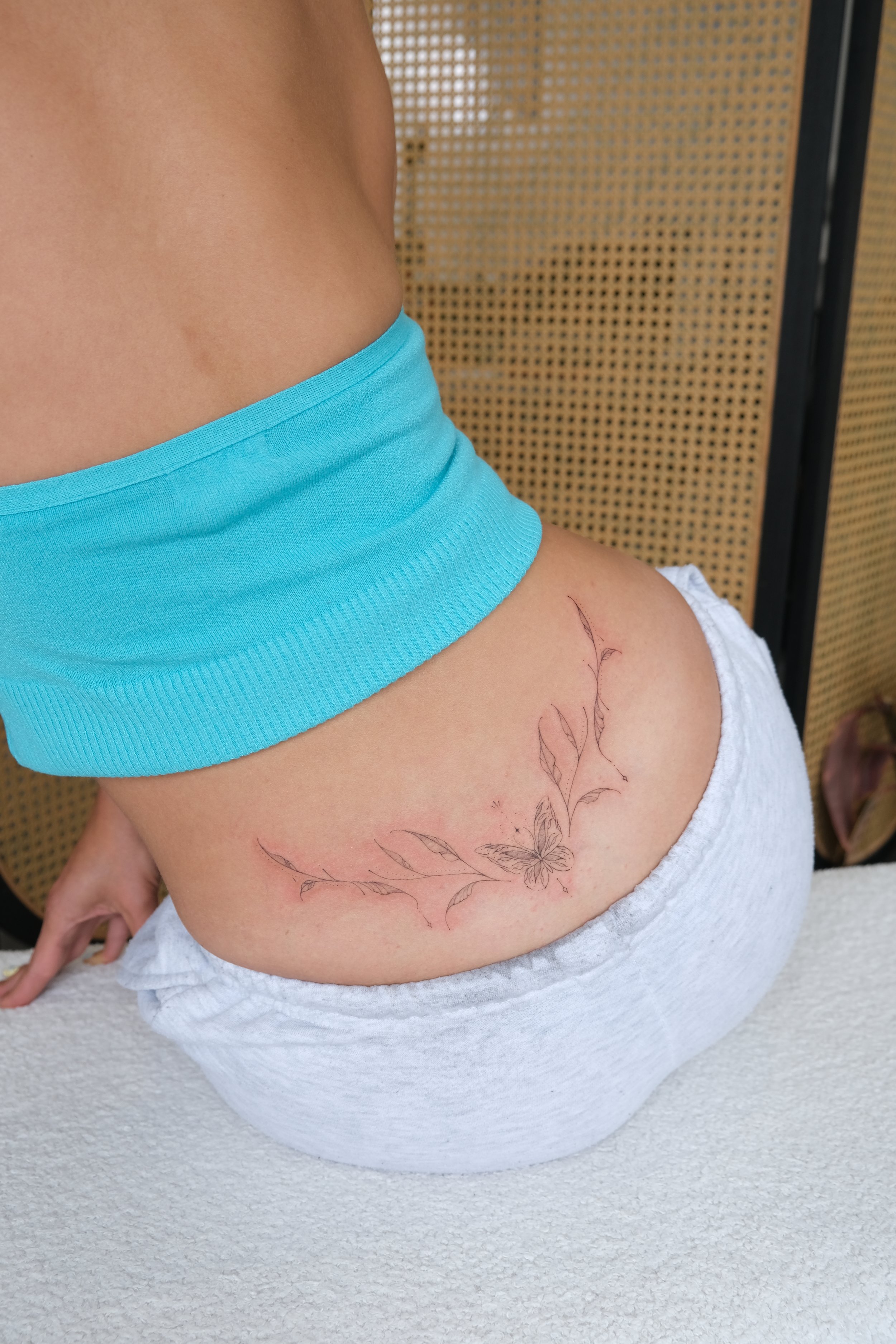 tramp stamp butterfly ornament 