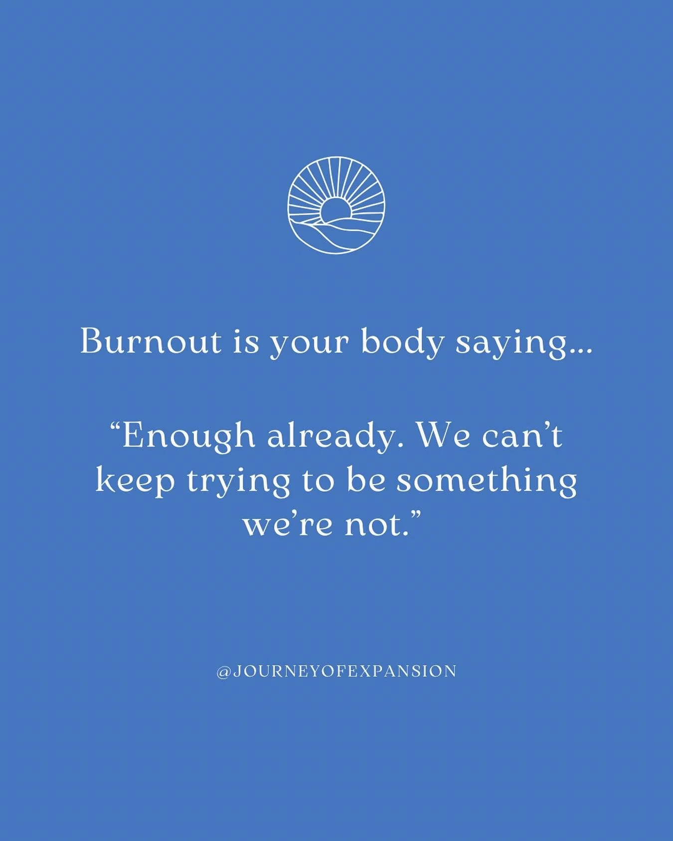 Burnout isn&rsquo;t just physical&mdash;it&rsquo;s emotional, spiritual, and energetic.

It often happens when we&rsquo;ve strayed too far from our truth.
➡️ When we people-please.
➡️ When we silence our needs.
➡️ When we try to fit molds that were n