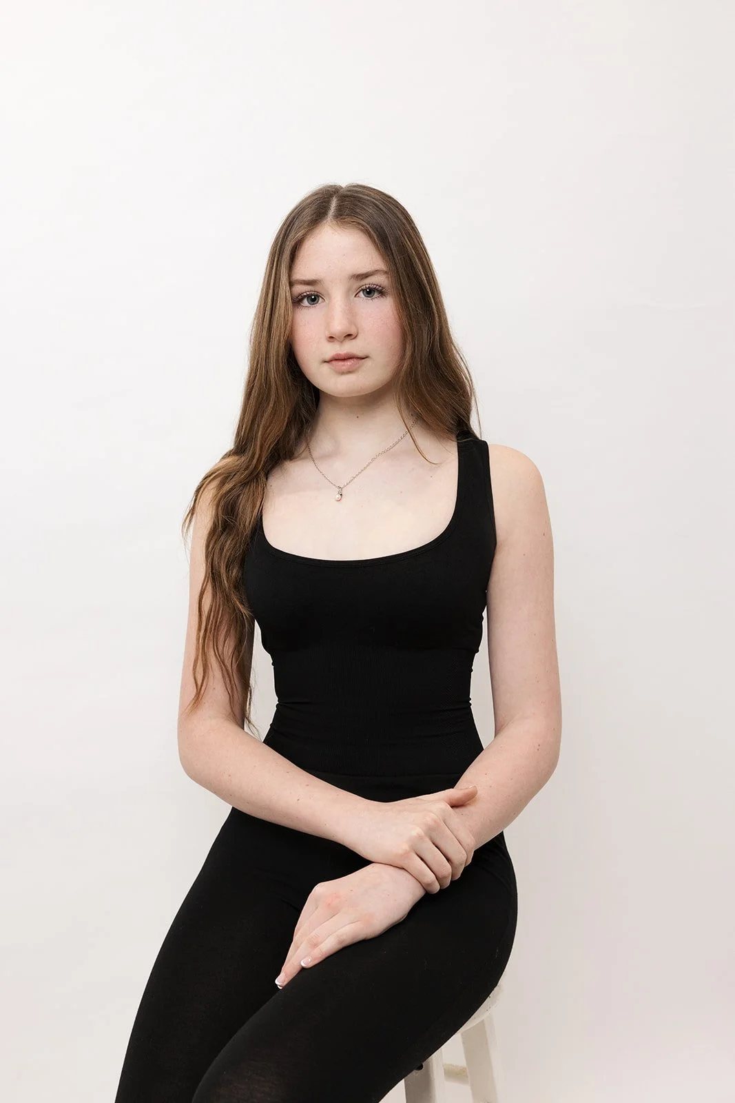 model sitting for a polaroid agency photoshoot in plymouth devon