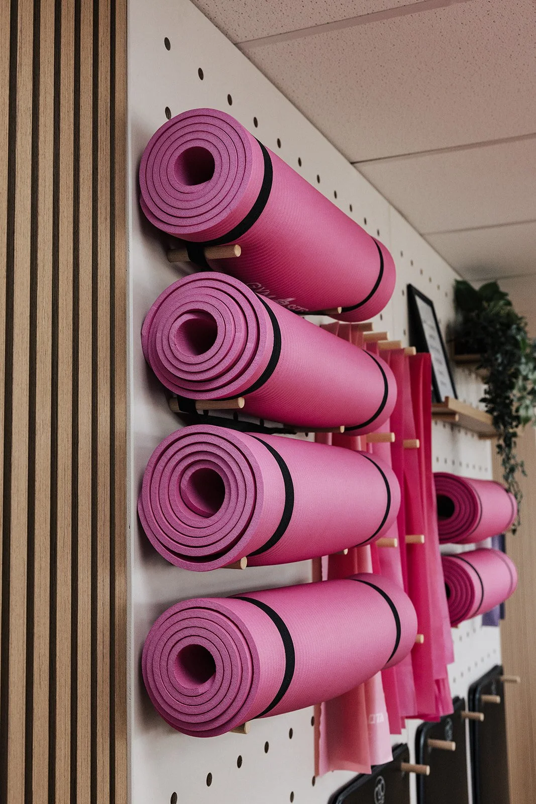 fitness instructor  Personal branding photographs showing a female business owner working with her clients.