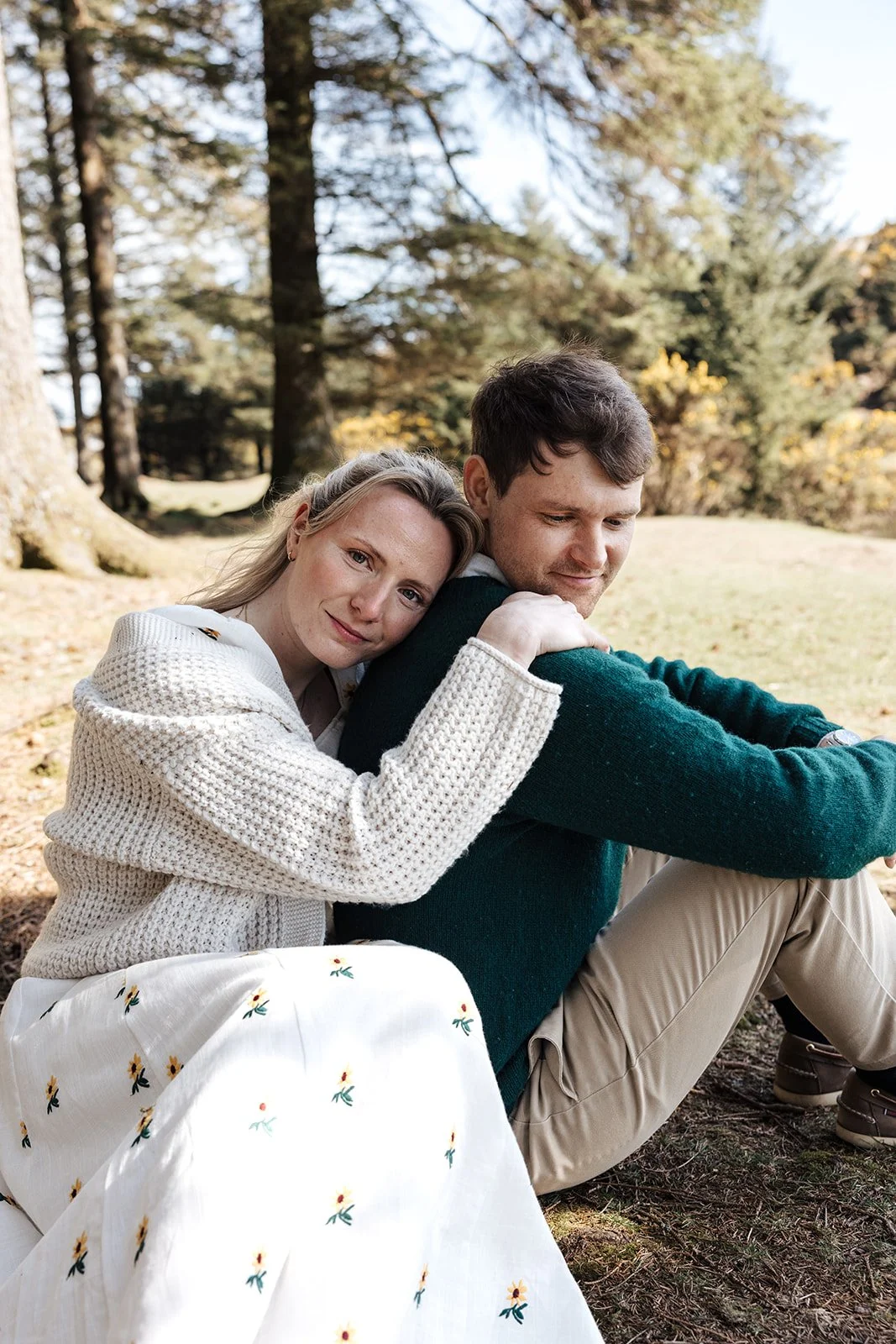 Engagement Photoshoot at Bellever Forest, Dartmoor | Couples &amp; Dog Photography