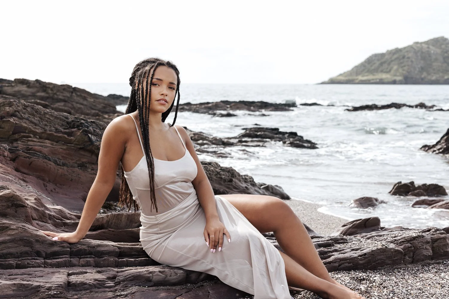 Self love and confidence photography session by Devon photographer in Plymouth, woman at the seaside.