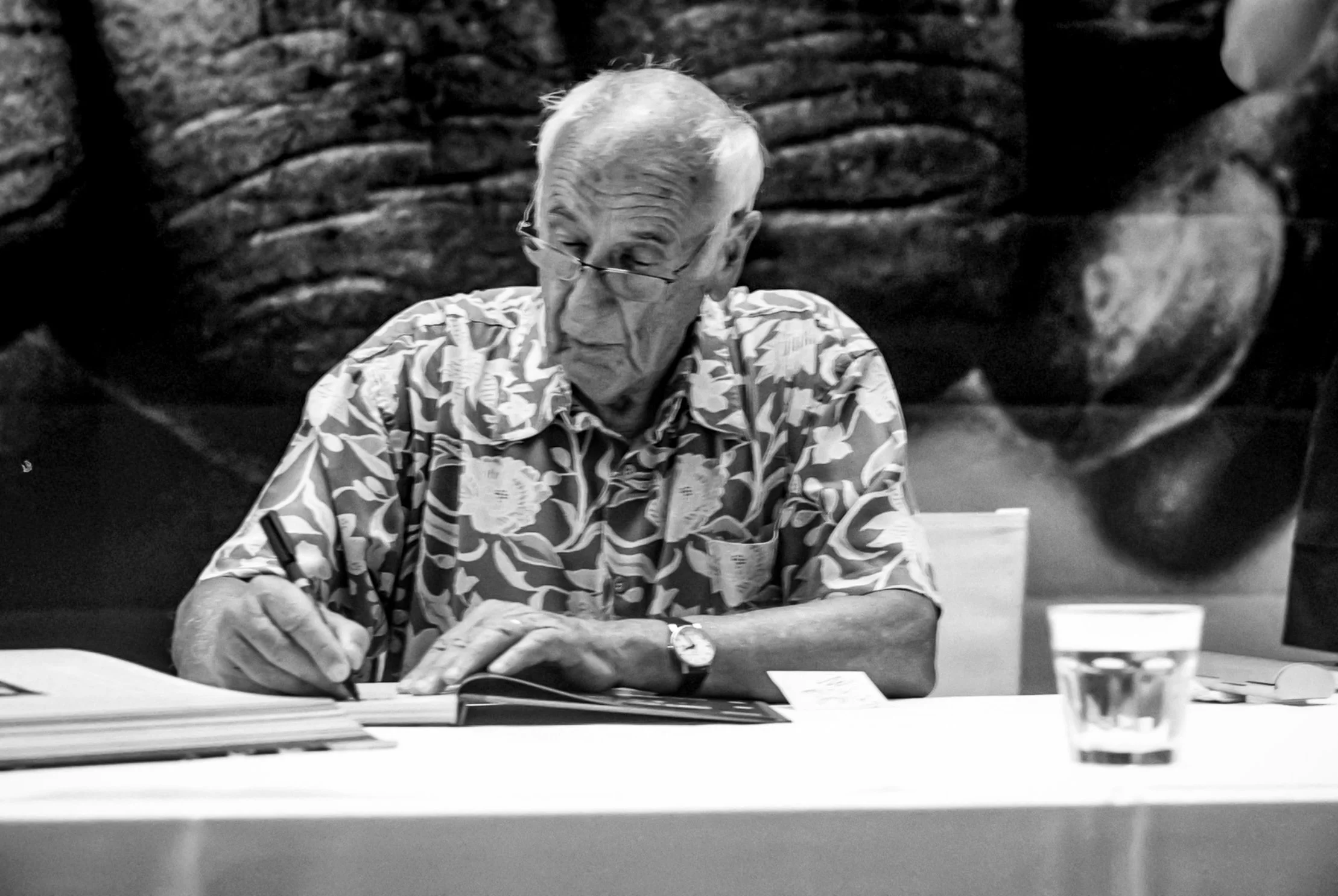 MAGNUM photographer Thomas Hoepker during a book signing at the Camera Work gallery in Berlin.