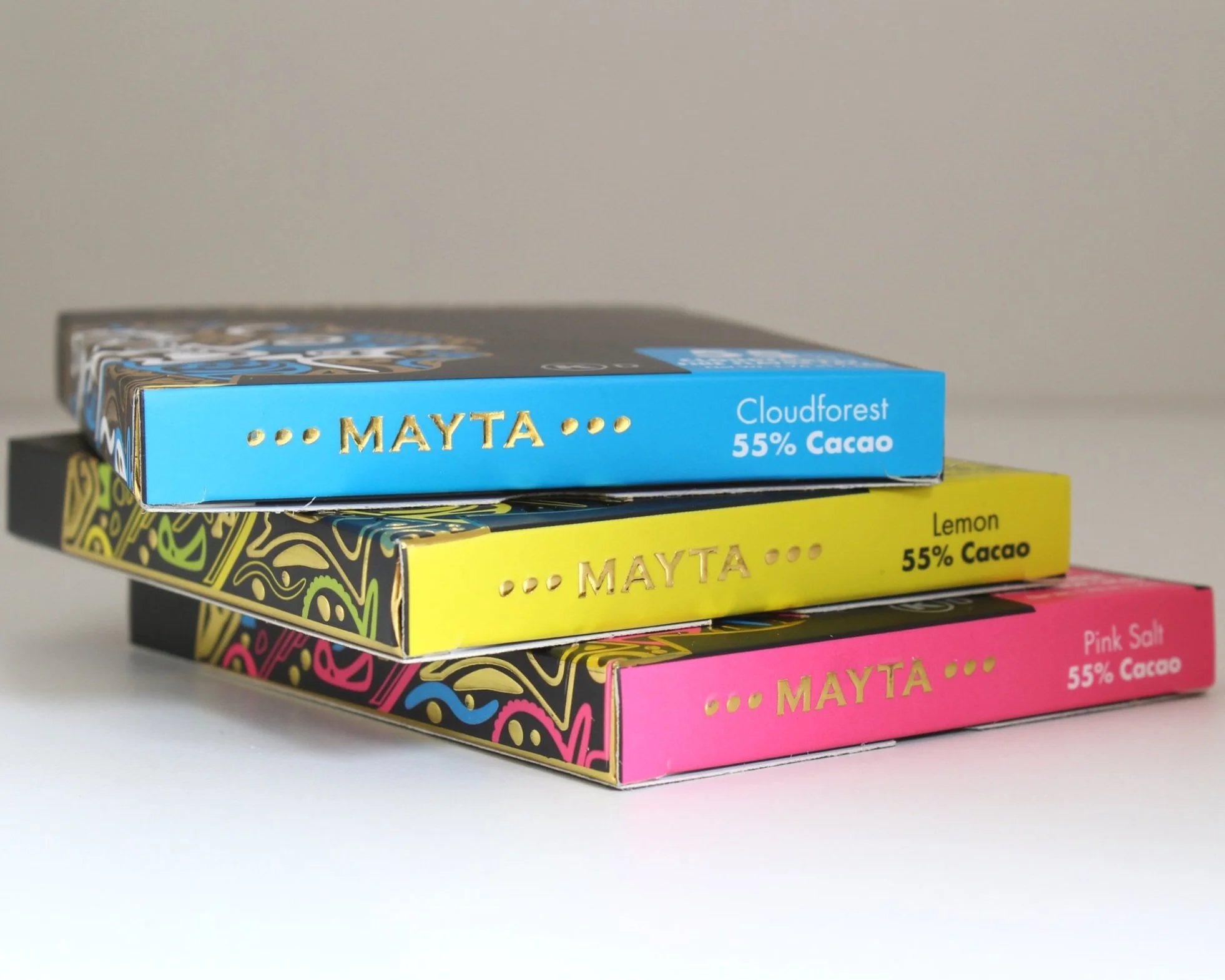 Three boxes side view