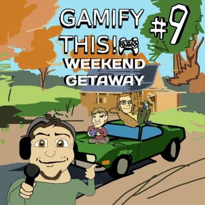 A colorful drawing of various farm animals with animated cartoon features, set against a sunset background. Includes a sheep, a purple dragon, a green snake, a yellow and black bee, a red crab, a purple insect, and a black insect, all standing on green grass and a brown wooden plank.