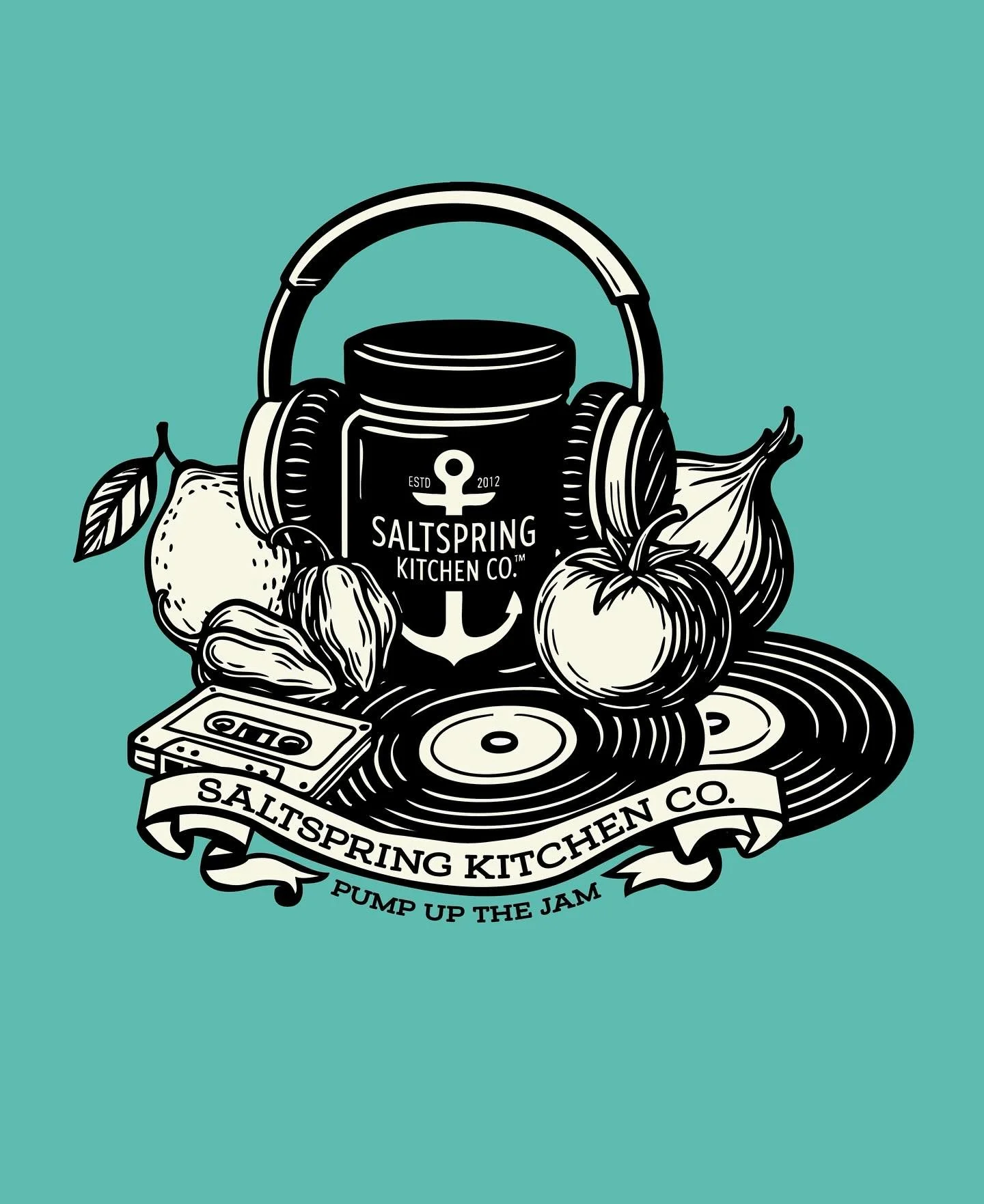 &ldquo;Can you illustrate our jam wearing headphones, surrounded by savoury ingredients and some scattered vinyl and tapes?&rdquo; Um, yes please.

New merch for long time beloved client @saltspringkitchenco
.
.
.
.
.
#LifeOfADesigner
#MerchDesign
#M