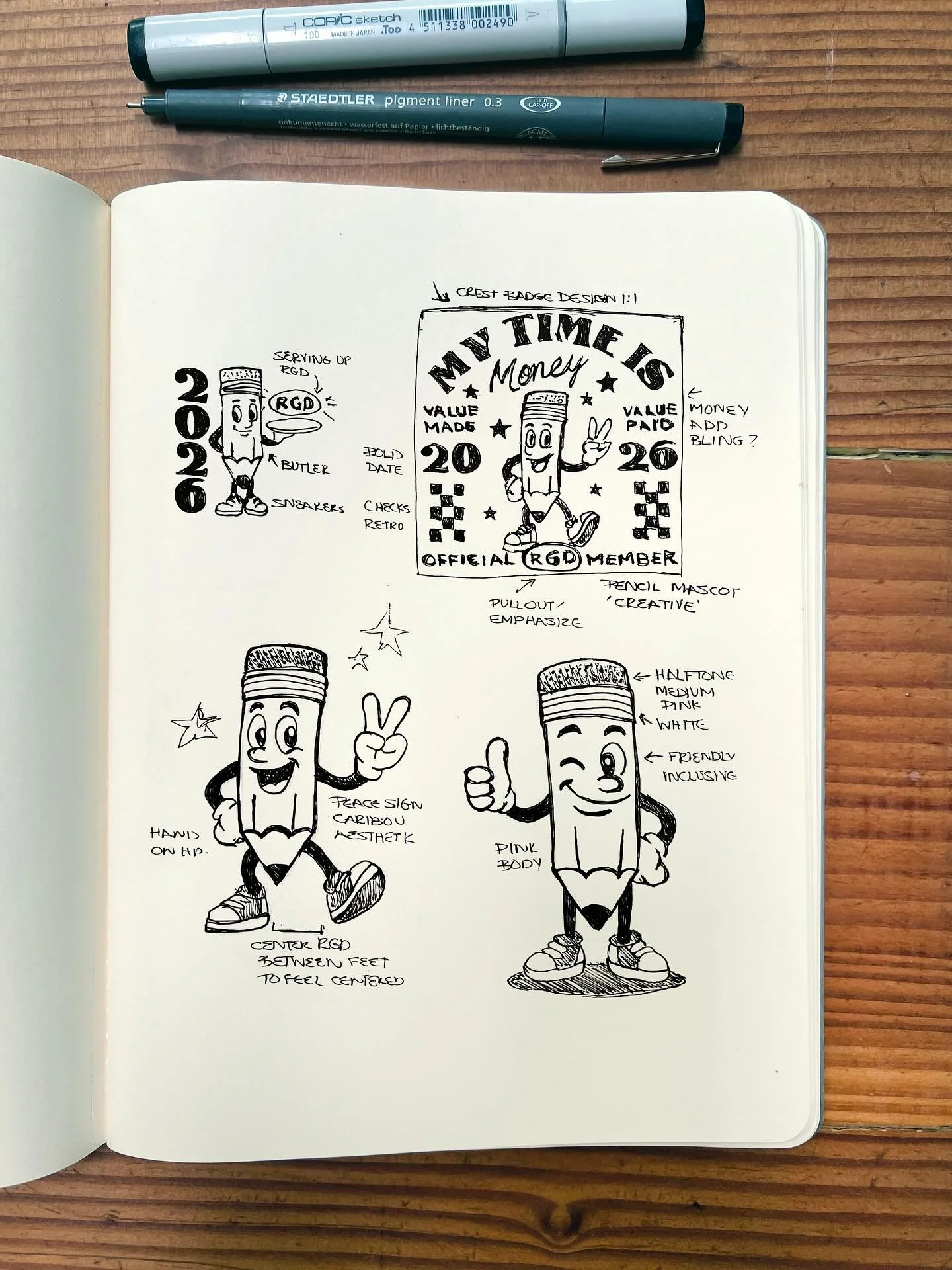 A little peek behind the scenes at my first sketches for the 2026 @rgdcanada Certification Sticker.

Always fun to see where an idea begins before it turns into the final design. Grateful to have been asked to create this one, and excited to share th