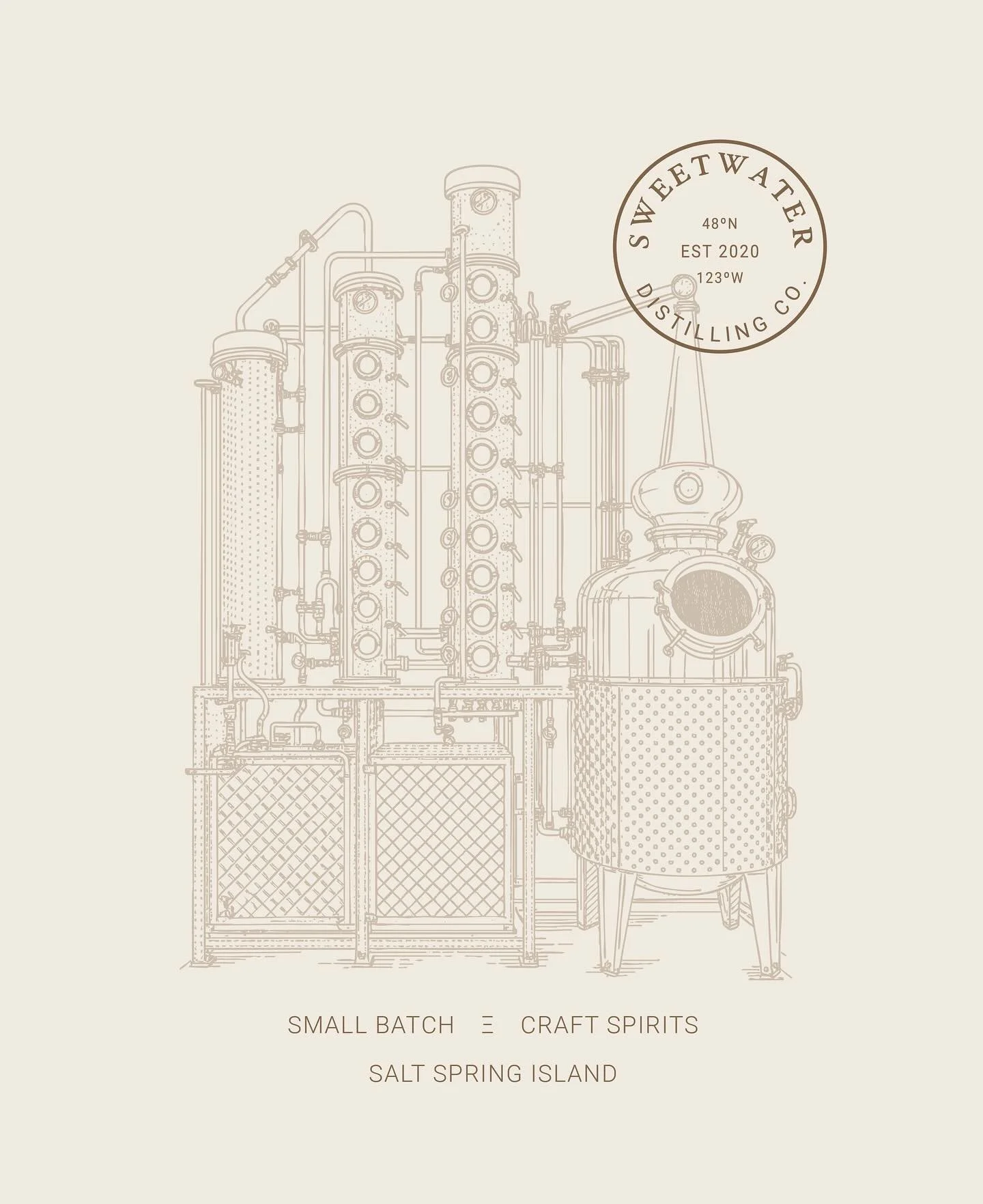 Feeling grateful to work with another incredible Salt Spring Island brand, this time for the talented crew at @sweetwaterdistillingco.

A family-run distillery with deep island roots, they craft small batch spirits from farm to bottle using local ing