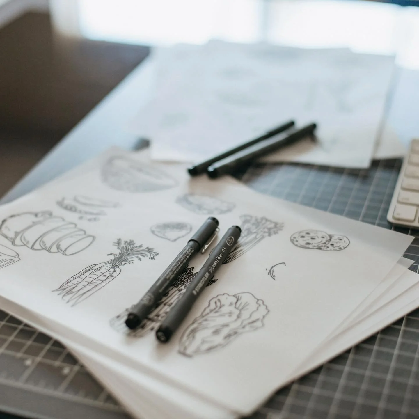 Quiet mornings in the studio are my favourite. Coffee, rain, and my mountain of sketchbooks, loose papers and forgotten ideas. Where ideas start slowly, honestly, and with intention. Oh, and Louie. He&rsquo;s been on repeat lately.

I feel incredibly