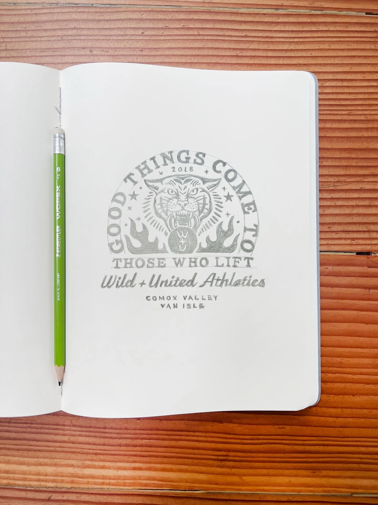 My happy place - quietly sketching out new ideas for fun projects with complete free rein and a big cup of coffee to boot. Happy Tuesday.✌🏼
.
.
.
.
.
#Sketch
#MerchDesign
#MerchGraphics
#GymLife
#ComoxValley
WildAndUnited