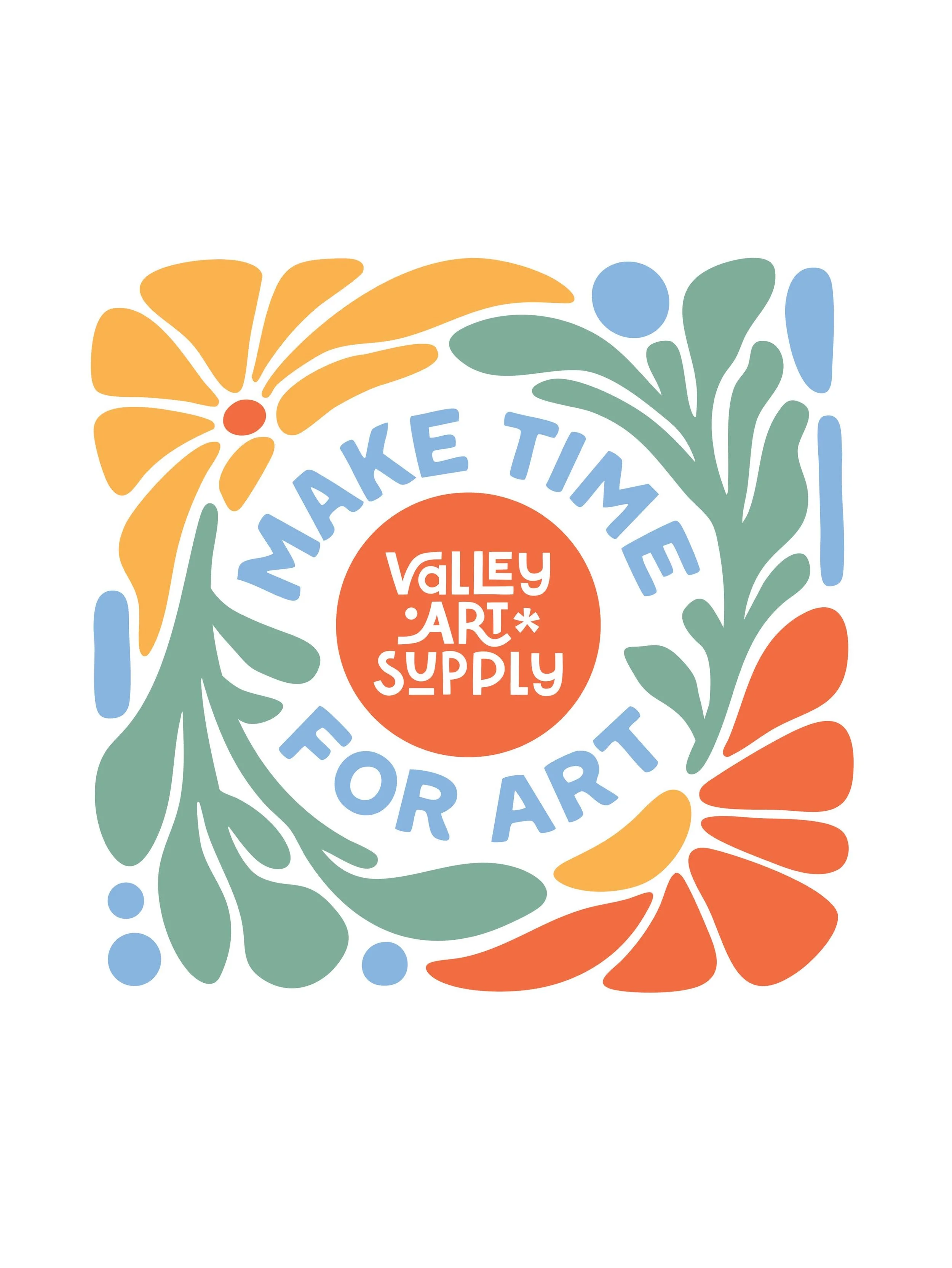 Make time for art. New merch in store for @valleyartsupply_ ✌🏼
.
.
.
.
.
#MakeTimeForArt
#SlowProcess
#ComoxValley
#SupportLocalArtists
#MerchDesign