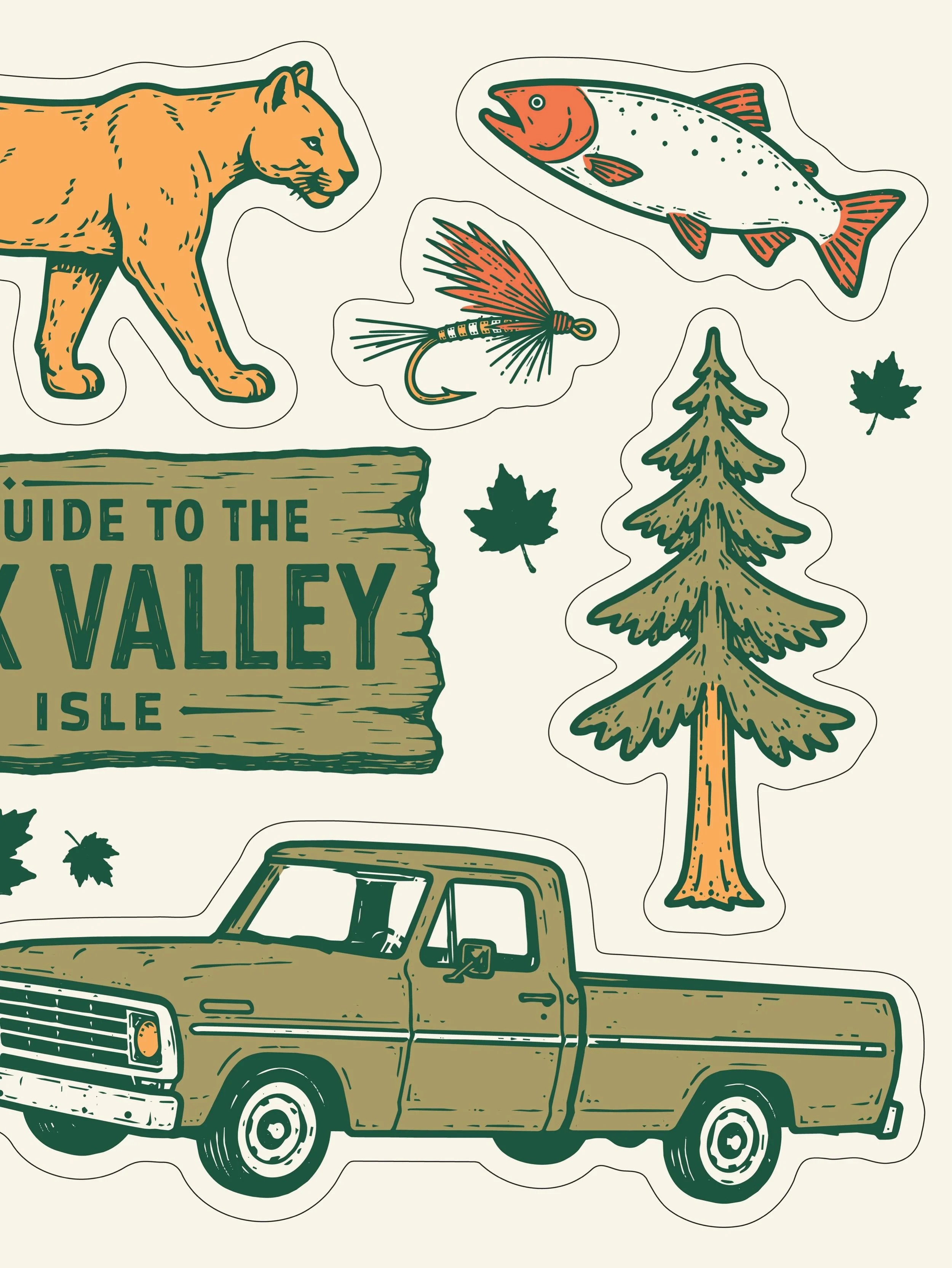 Just the essentials this summer. Sticker packs coming soonish.✌🏼
.
.
.
.
.
#comoxvalley
#merch
#stickerdesign
#getoutside
#lifeofadesigner