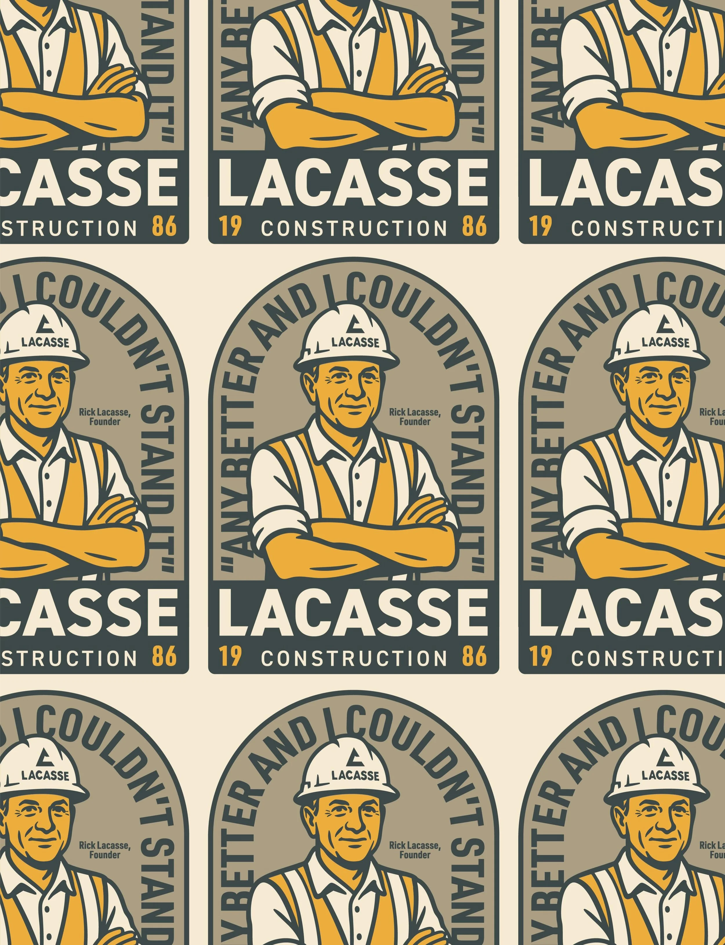 Honoured to create this illustrated tribute to Rick Lacasse, founder of @lacasseconstruction, a local business that has been part of our community for decades.

The artwork features one of Rick&rsquo;s classic &ldquo;Rick-isms&rdquo;, which made this