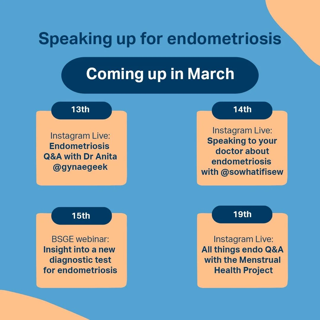 Raising awareness of endometriosis and helping people access the information they need is really important to me. I'm so excited to be teaming up with some brilliant people for #EndometriosisAwarenessMonth to share stories and answer all your questio