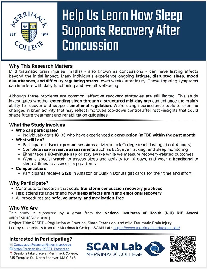 Image of the flyer explaining more about the call for study participants
