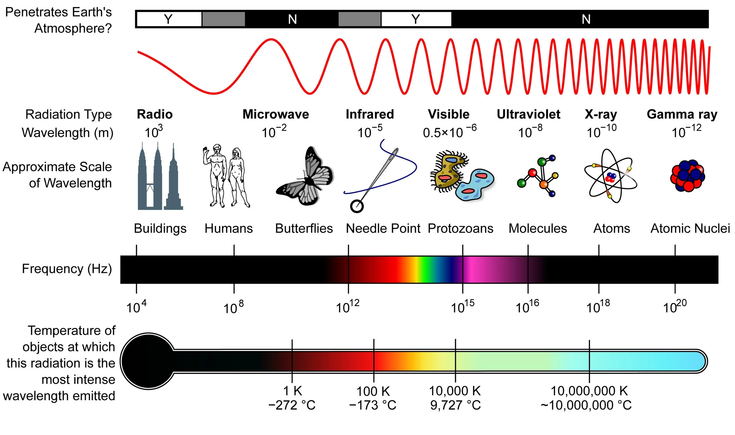 chart of the light spectrum