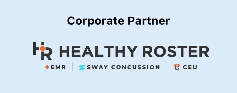 Corporate Partner, Healthy Roster logo, SWAY concussion