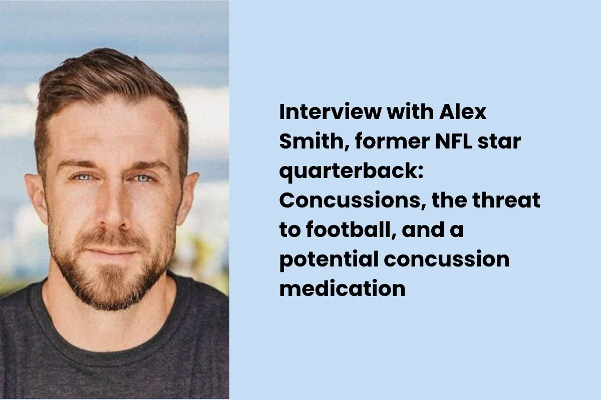 headshot of Alex Smith and information about our interview with him