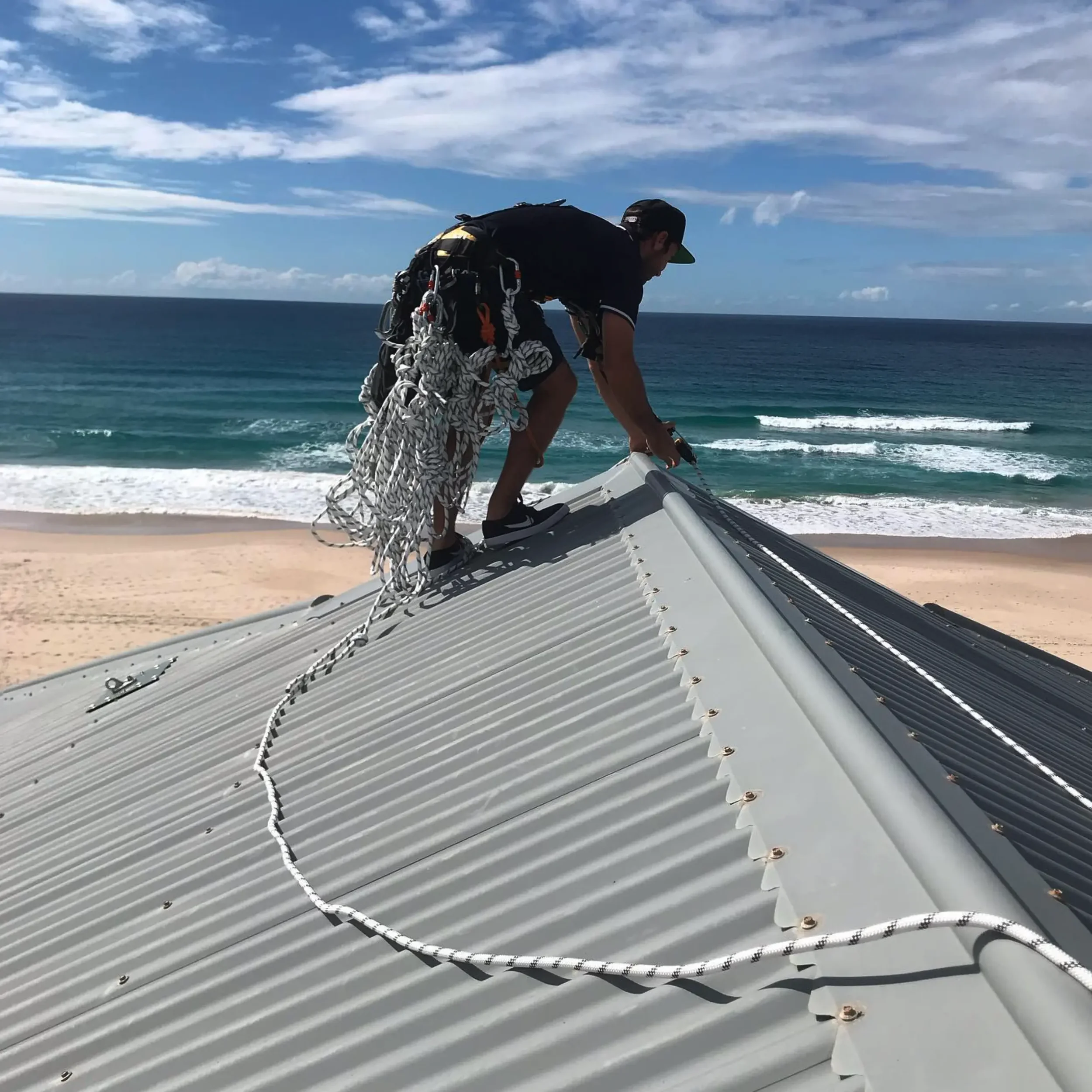 Blackmore's Pressure and Window Cleaning - Kai Blackmore Roof Cleaning Acrobatics