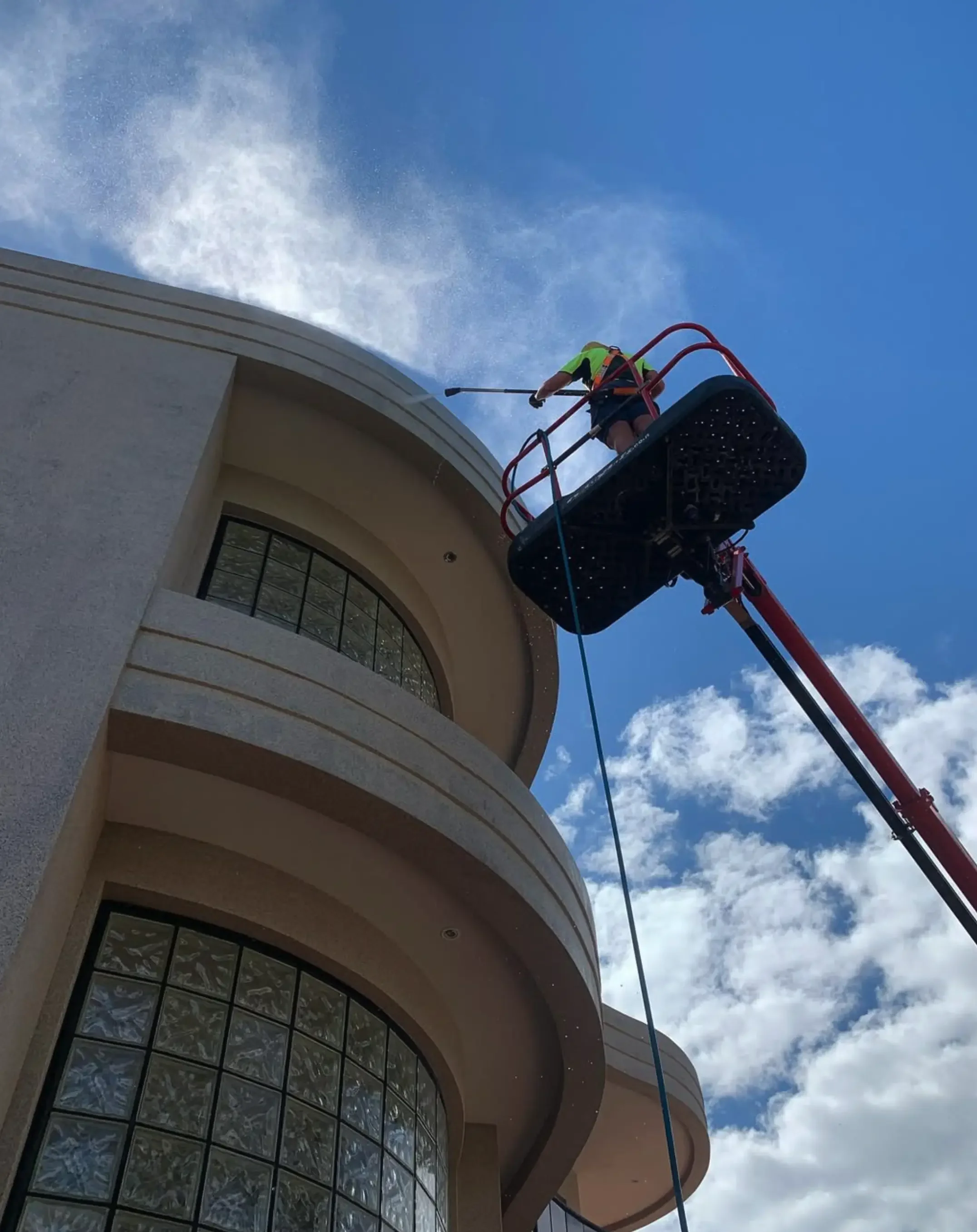 Blackmore's Pressure and Window Cleaning - Boom Truck for Residential Window Cleaning and Pressure Washing Exterior