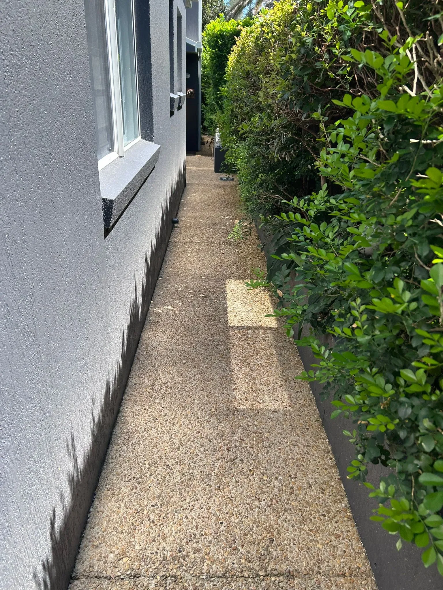 Blackmore's Pressure and Window Cleaning - Power Washing before and after residential path way