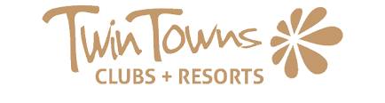 Blackmore's Pressure and Window Cleaning services Twin Towns Clubs + Resorts with stylized text and a flower-like icon