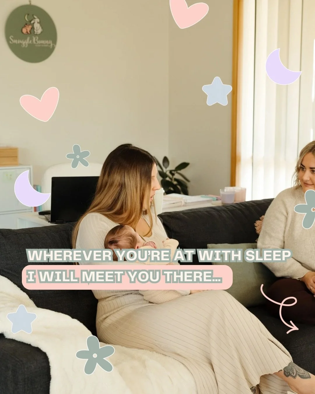 I meet mums exactly where they&rsquo;re at with sleep. No pressure. No pushing. No &ldquo;shoulds.&rdquo; Just support that fits your baby, your values and the season you&rsquo;re currently in. The right approach is the one that feels doable for you.