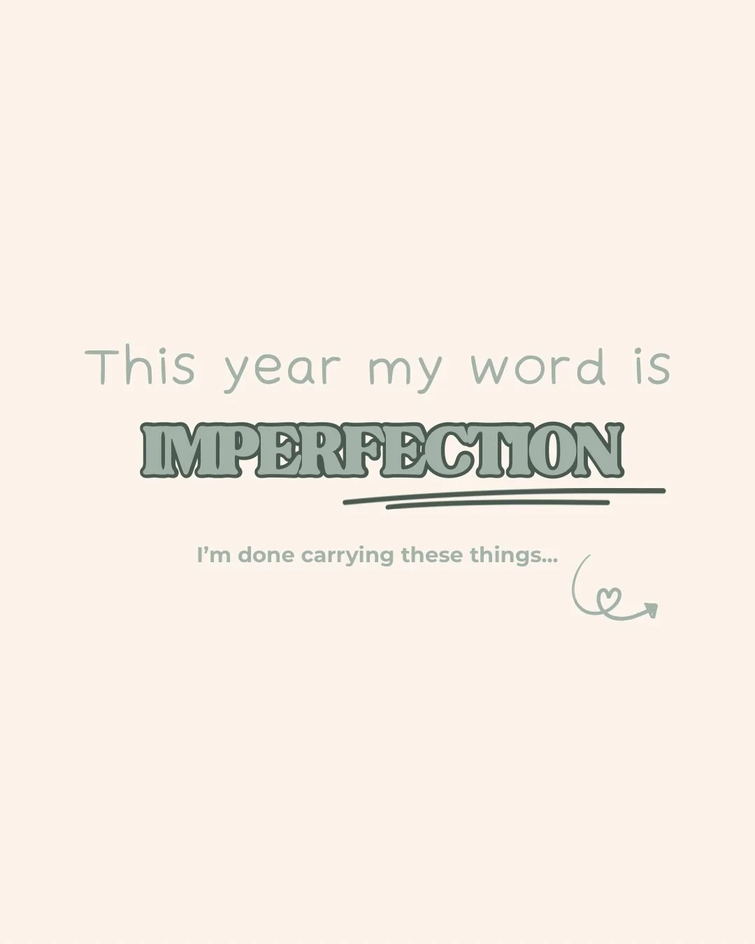 If I could give you one word for 2026, it would be imperfection. Not as a flaw to fix, but something to finally stop fighting.

Stop fighting the imperfections of motherhood. The imperfect sleep. The imperfection of sleep, accept still having hard or
