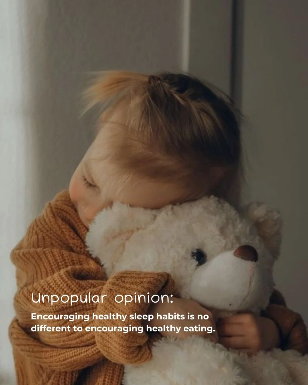 Okay. Let&rsquo;s talk about it.

Somewhere along the way, sleep became the only biological need we&rsquo;re scared to gently guide.

We guide food, screen time, manners &amp; saftey but suggest helping your Bub learn independent sleep skills and sud