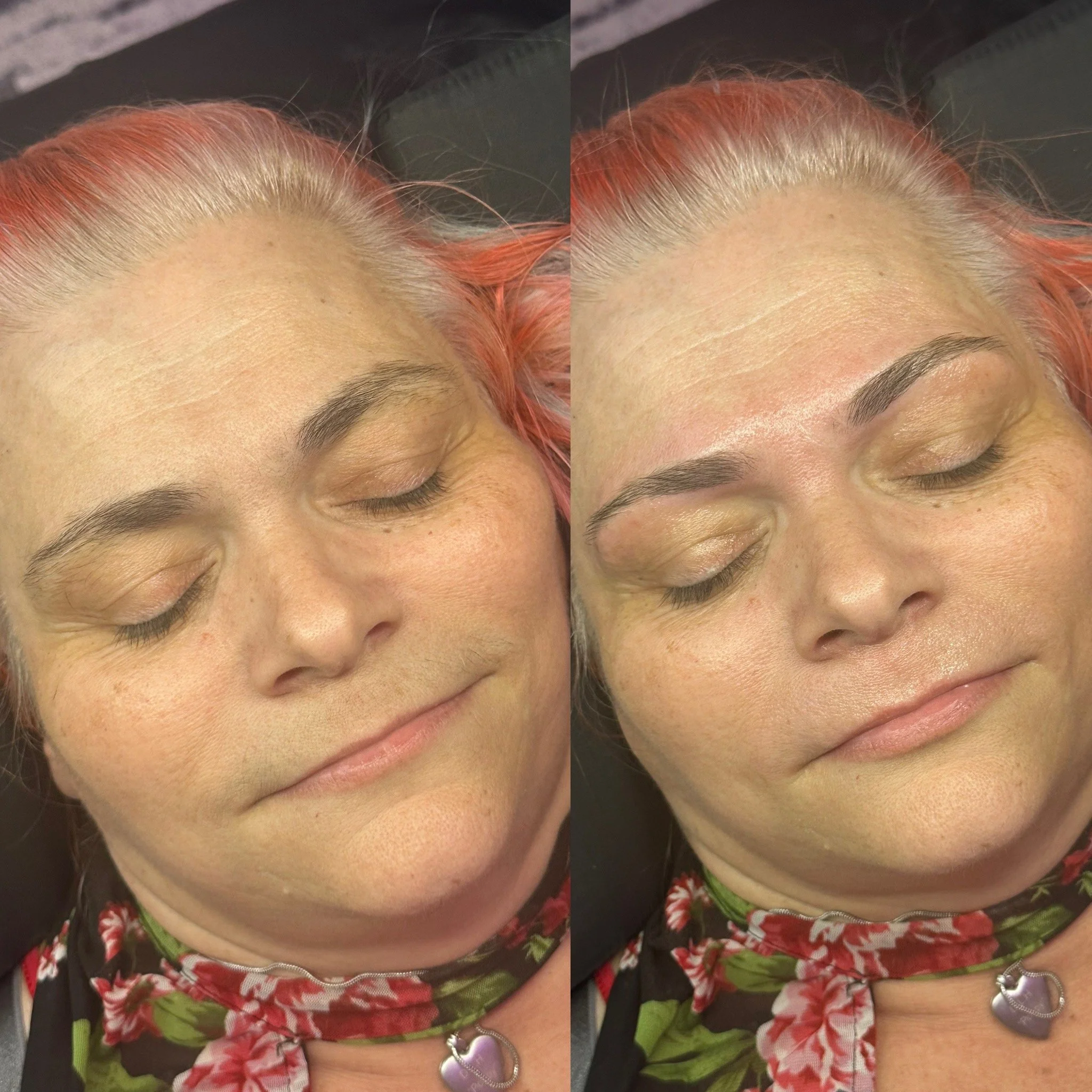Before & After Brow Waxing/Shaping + Lip Wax