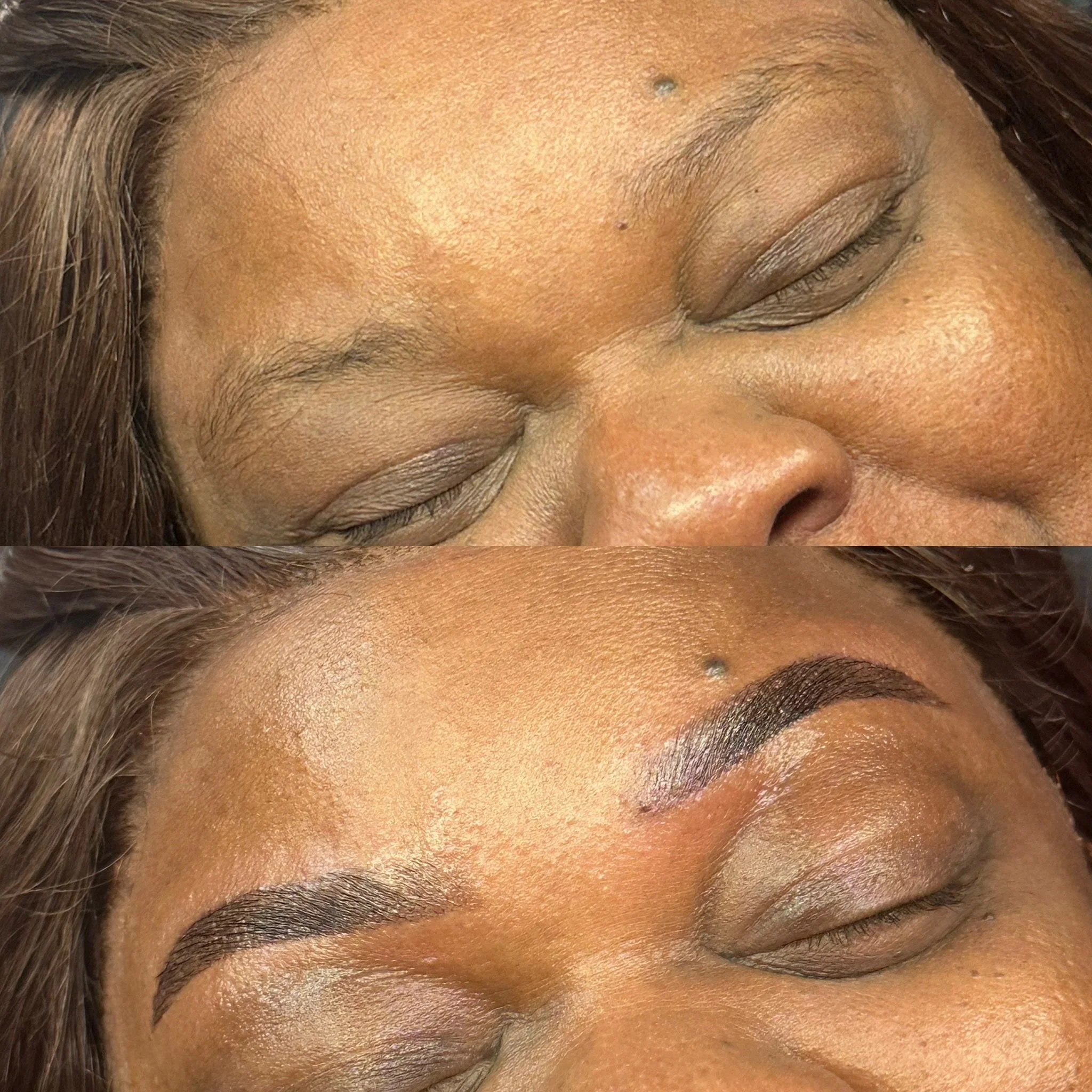 Before & After Brow Lamination + Hybrid Tint