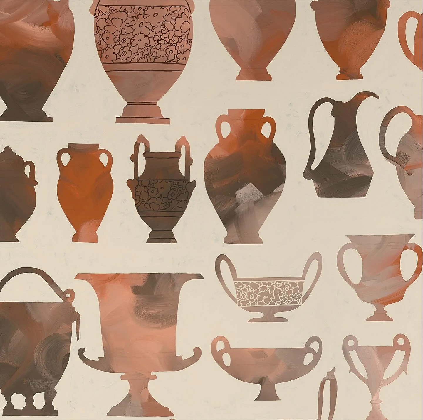 Flower Amphoras and Figures Dancing 

Limited Edition, fine art reproduction print, created from Lara&rsquo;s collection of original acrylic paintings inspired by ancient Amphoras.

10 Editions

Printed to bright white 300 gsm cotton rag paper with a