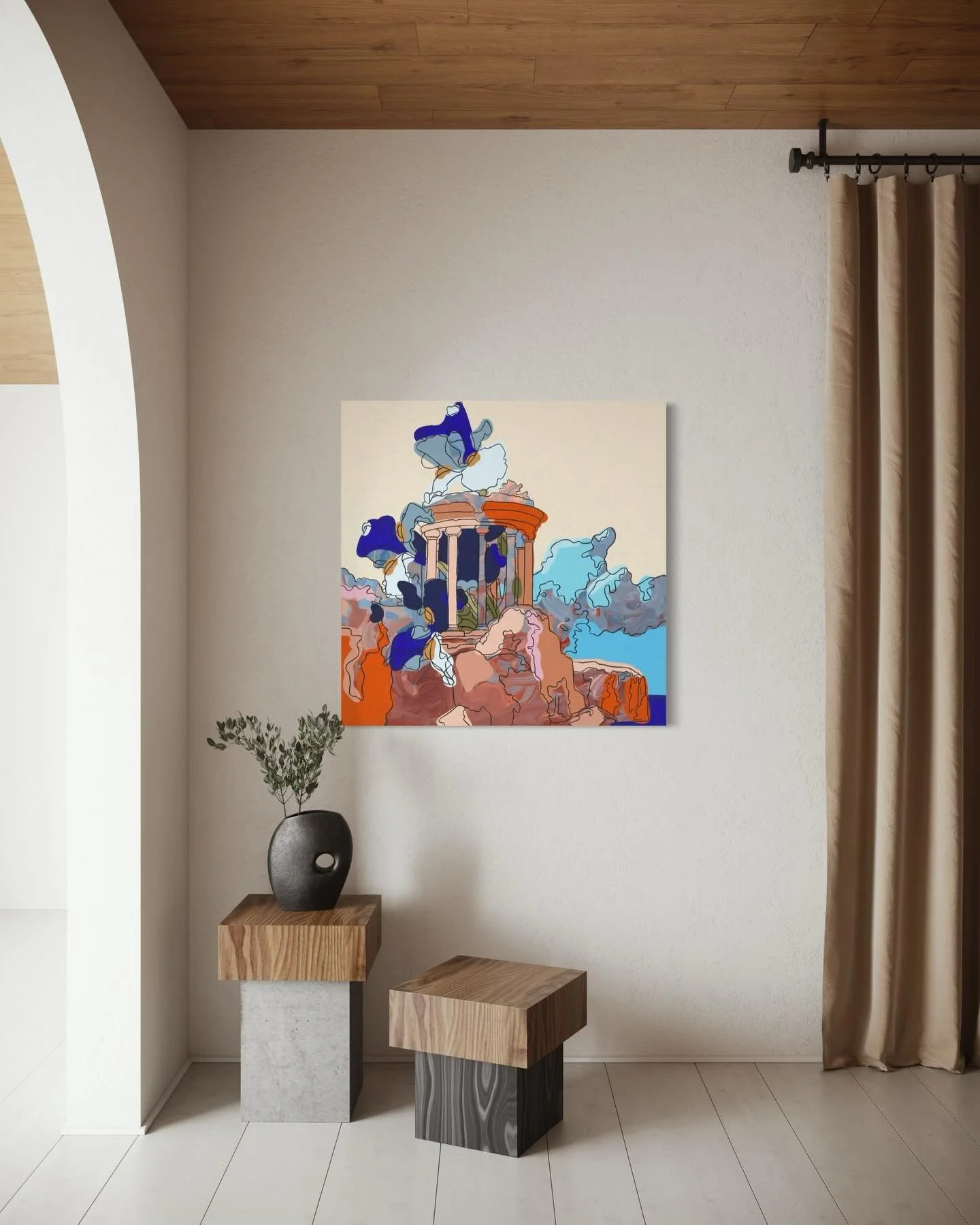 Iris Temple
Acrylic paint on canvas

Created for the Hellenic Museum&rsquo;s 2025 Garden Party. 

Inspired by classical architecture and the goddess Iris, this piece celebrates the Museum&rsquo;s mission to connect young creators with art. 

#Helleni