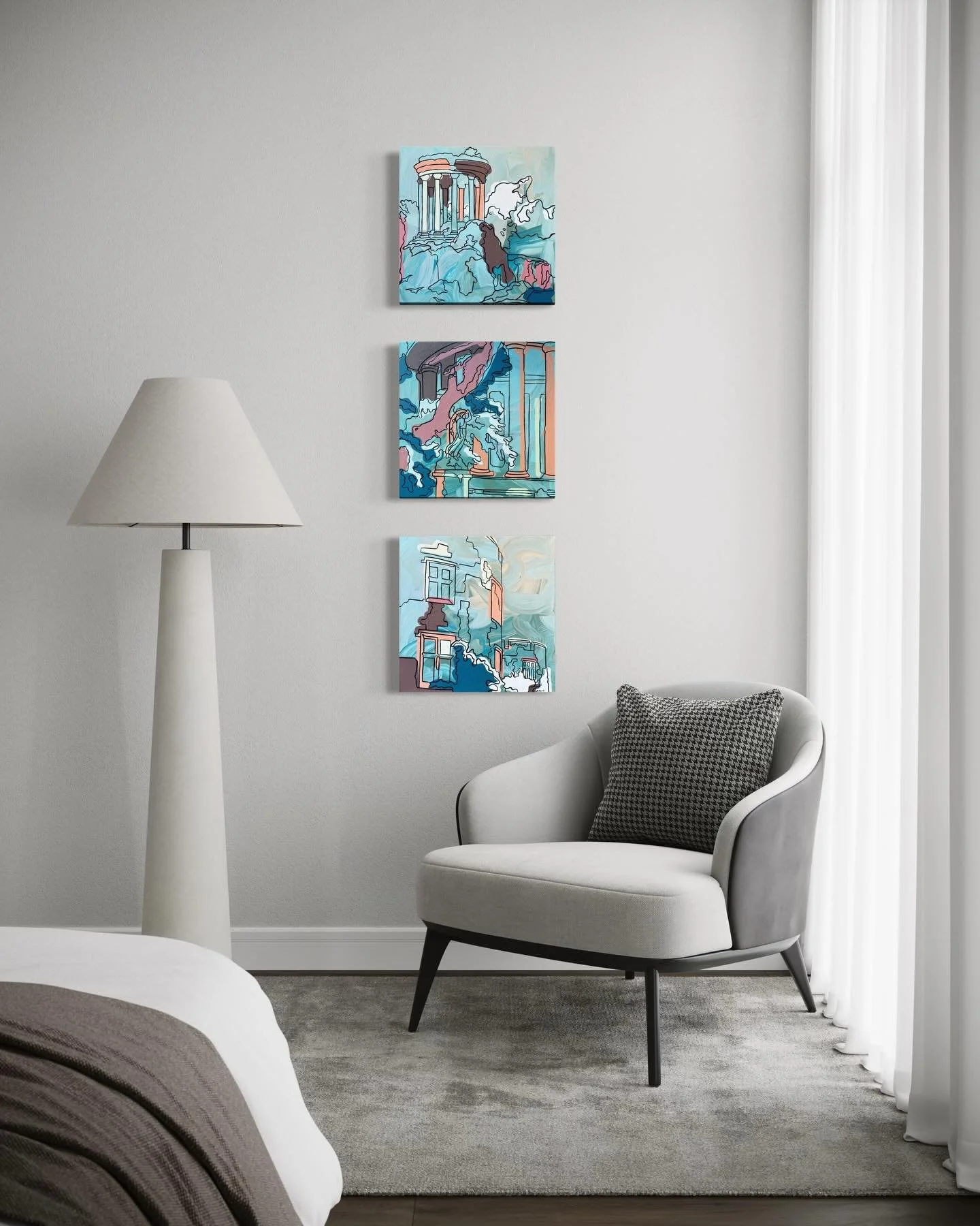 Temple by the Sea
Lady of the Earth
Castle in the Clouds 

Acrylic paint on canvas, unframed
40 x 40cm

DM for enquires