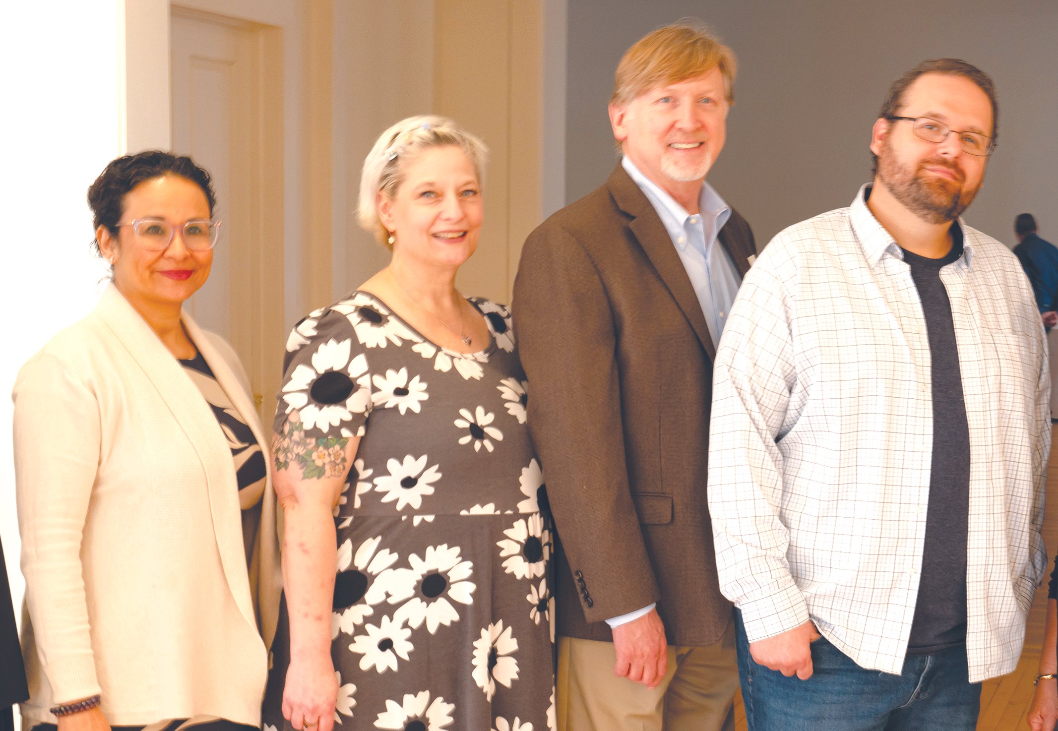 (From left) PCC Foundation: Liliane Robeiro and Kris McPeak. PCC: Mark Lowentrout and Peter Gend.