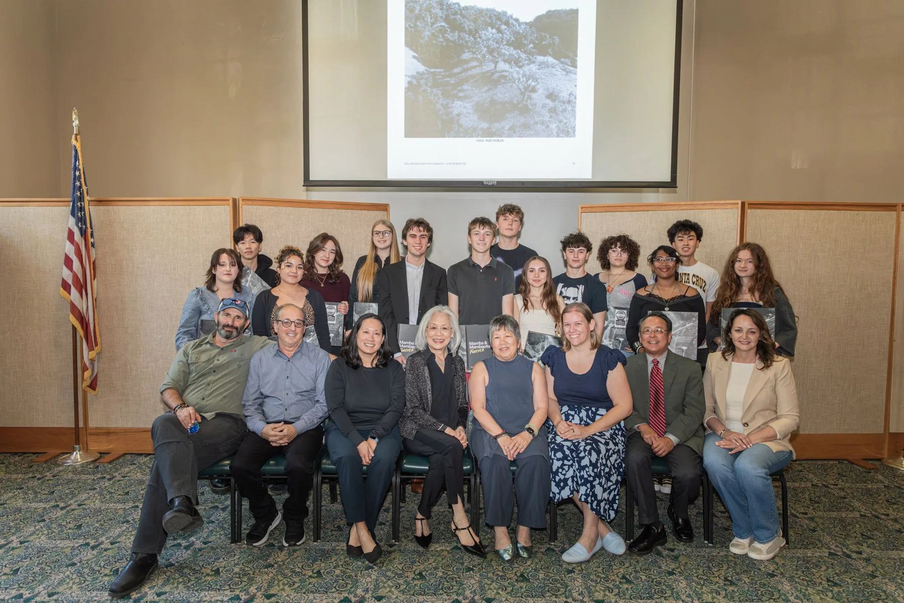  Front row, from left: Tony di Zinno, Andrew Bernstein, Tiffany Lo, Nancy Lem, Linda Wah, Karen Hames, Jon Takasugi, Marci Thurston.&nbsp;Back row, from left: Olivia Gonzalez, Zhijie Huang, Scheherezada Villega, Emiko Essmiller, Rossetti Rackman, Aug