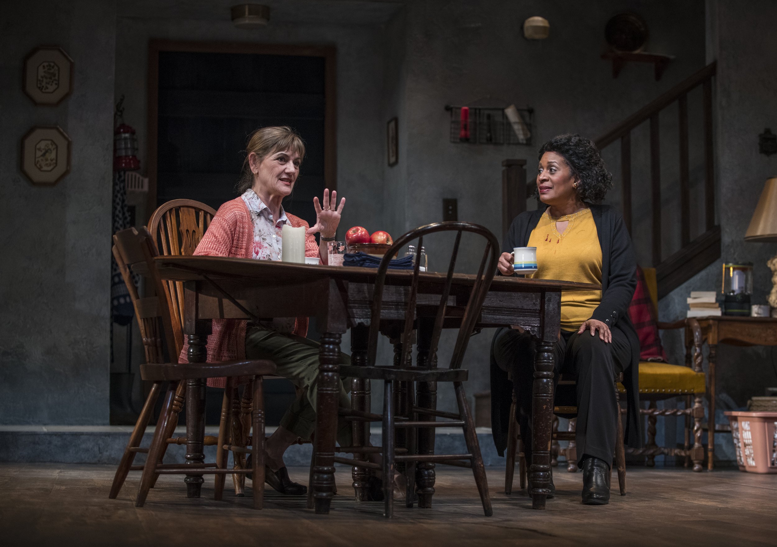 Pictured (L to R) Janet Ulrich Brooks (Hazel) and ensemble member Ora Jones (Rose) in Steppenwolf’s Chicago premiere production ofThe Children. Photo byMichael Brosilow..jpeg