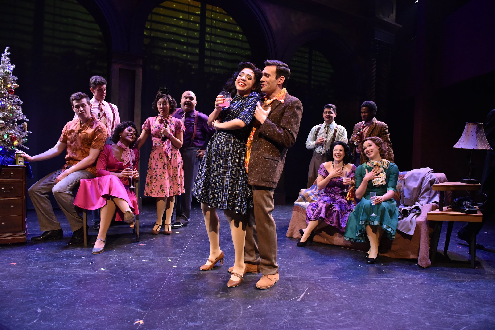 Michelle Lauto as Betty Schaefer and Joe Giovannetti as Artie Green and members of the SUNSET BOULEVARD cast from Porchlight Music Theatre  .jpeg